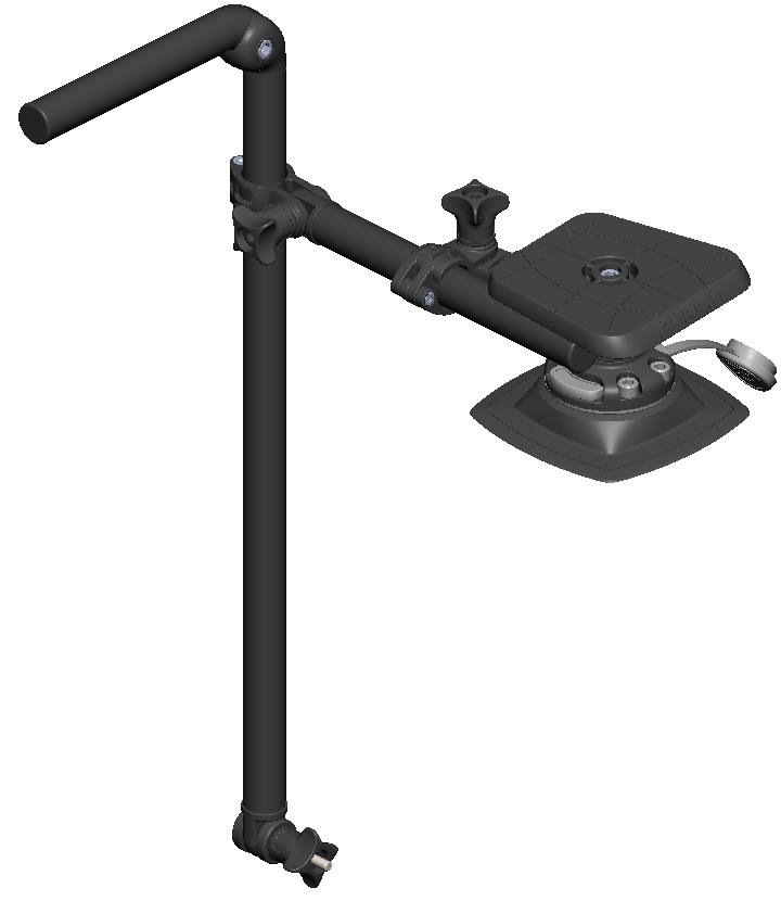 Befestegt 600mm Sonar Sondehalter Set mat Écran Uewerfläch a Schnellléisung Klammer FMP224