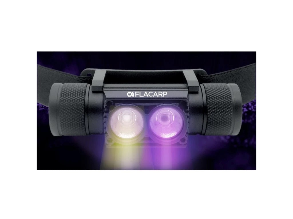 Flacarp Водонепроникний заряджуваний налобний ліхтар HL3UV, білий + UV LED