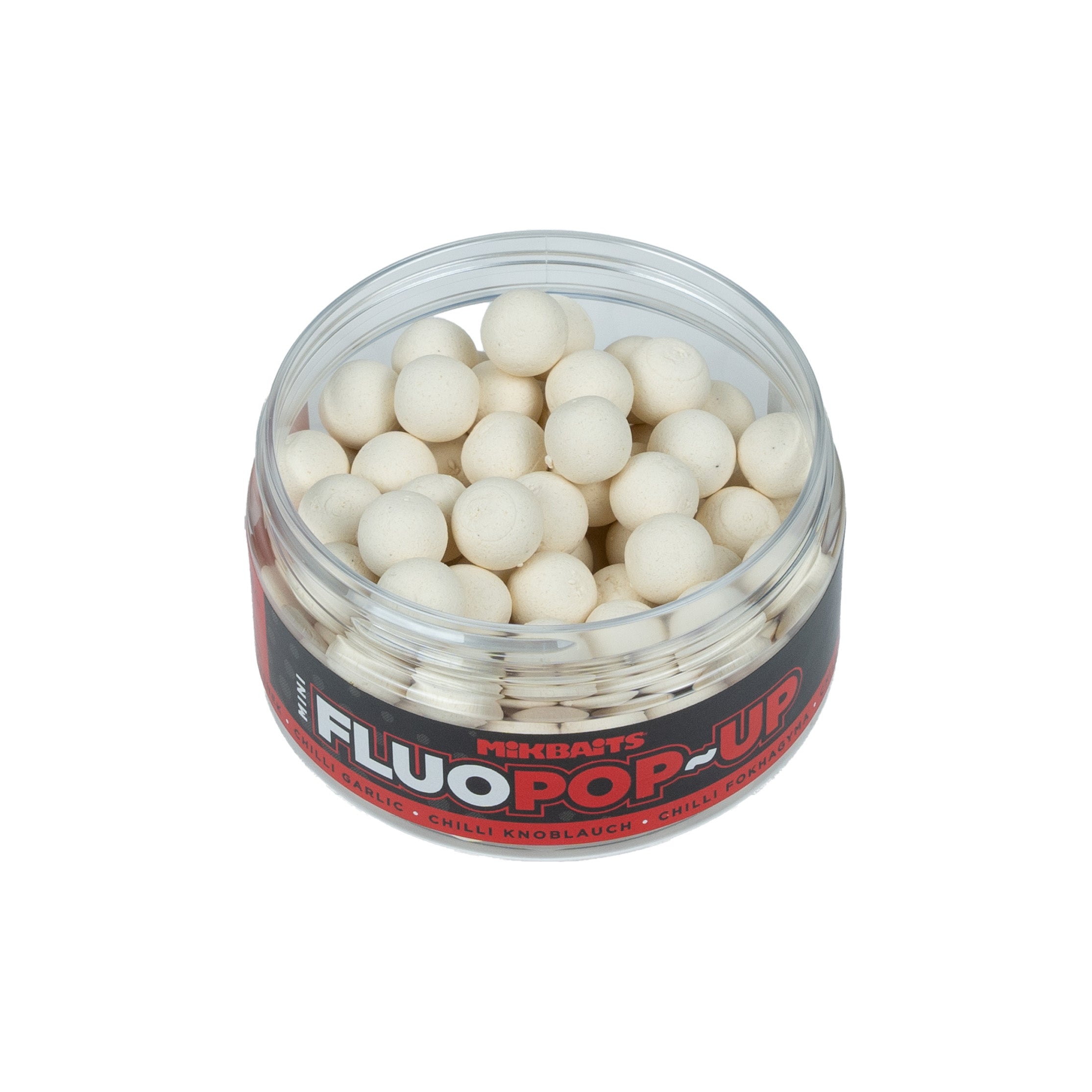 Mikbaits Міні Плаваючі флуо бойли 100ml Чилі Часник 10mm