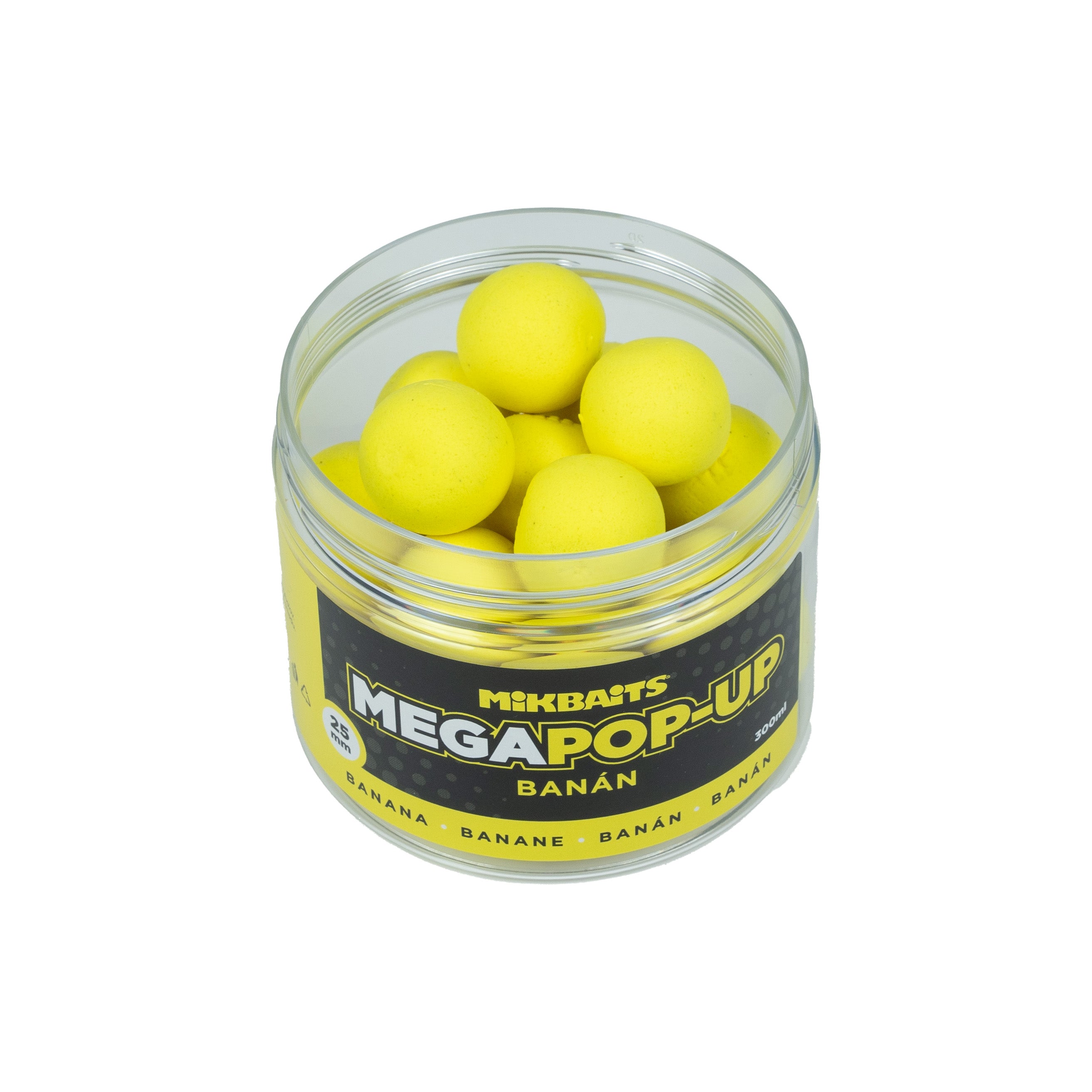 Mikbaits Мега Плаваючі флуо бойли 300мл Банан