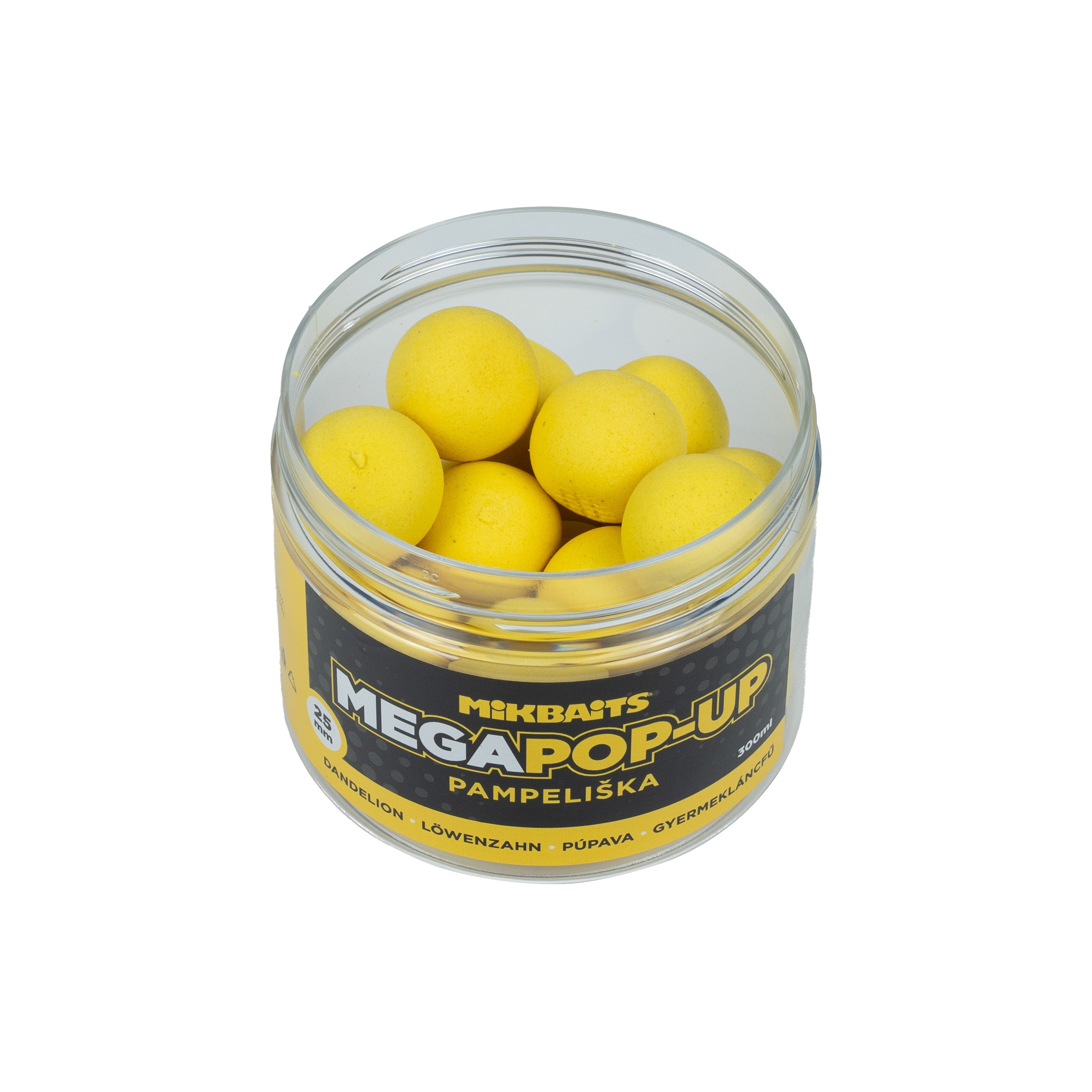 Mikbaits Mega Плаваючі флуо бойли 300ml Кульбаба
