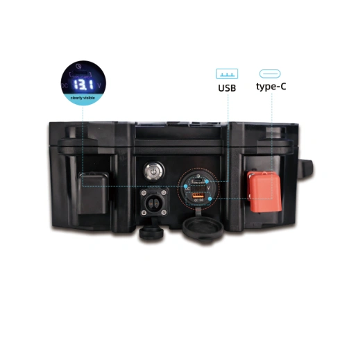Haibo baterie Rock LiFEPO4 12V 100Ah camou USB 10A