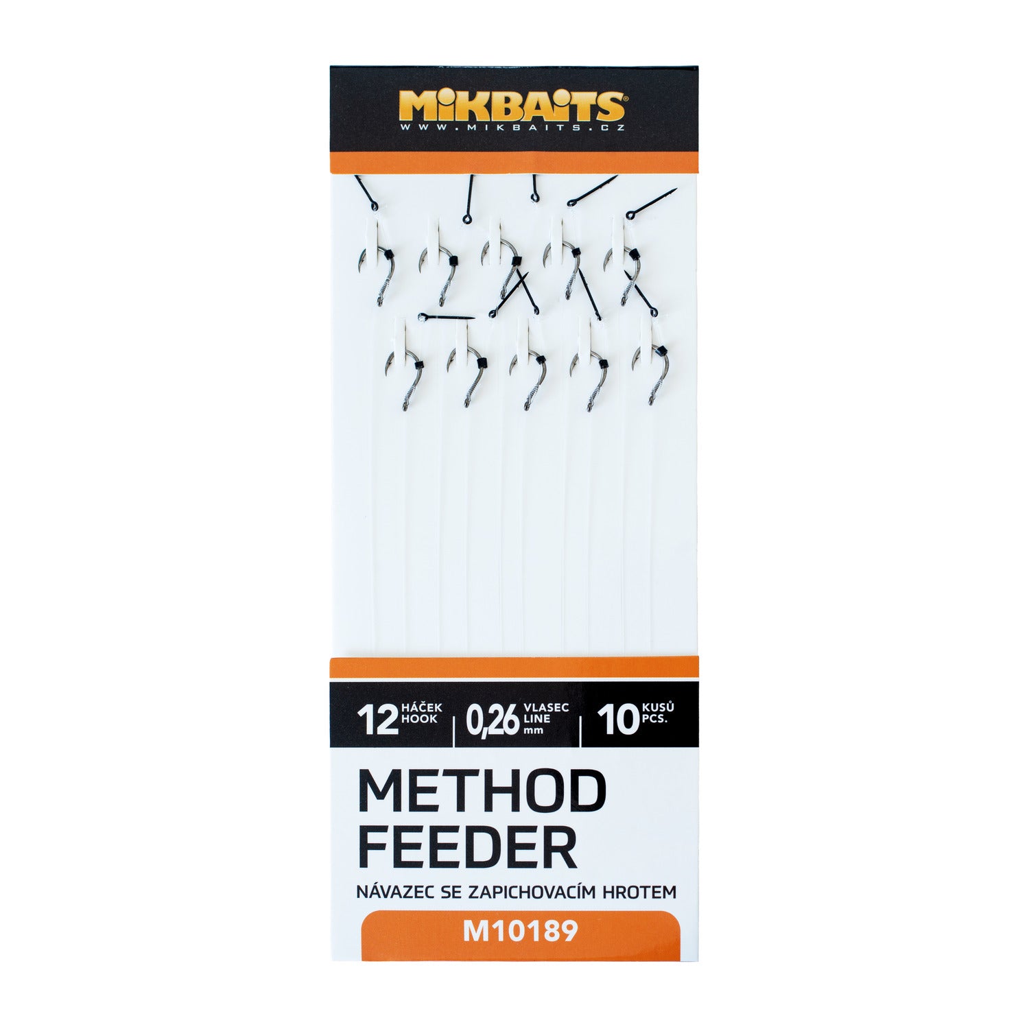 Mikbaits Method Feeder Повідці з вколювальним гострим наконечником 10 шт.
