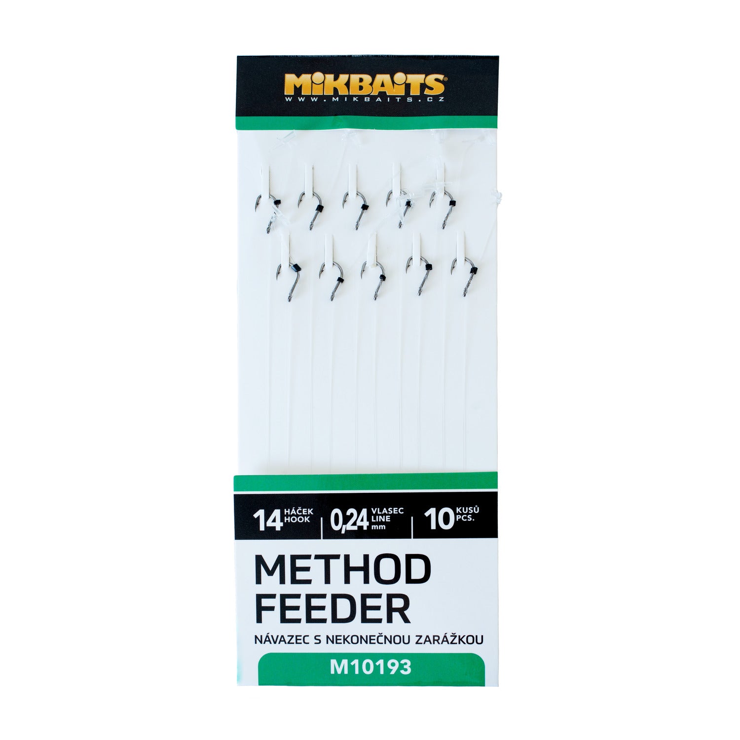 Mikbaits Method Feeder Повідці з нескінченною зупинкою 10шт