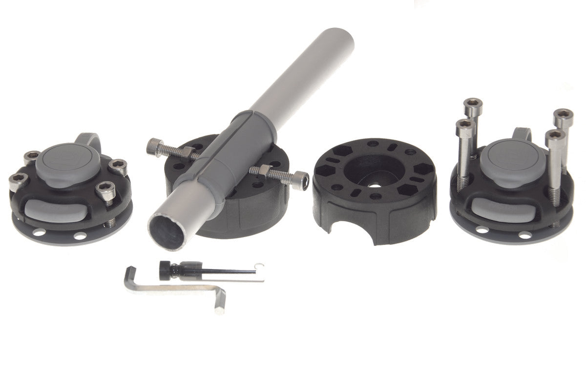 Fixation support double face pour fixation sur tube