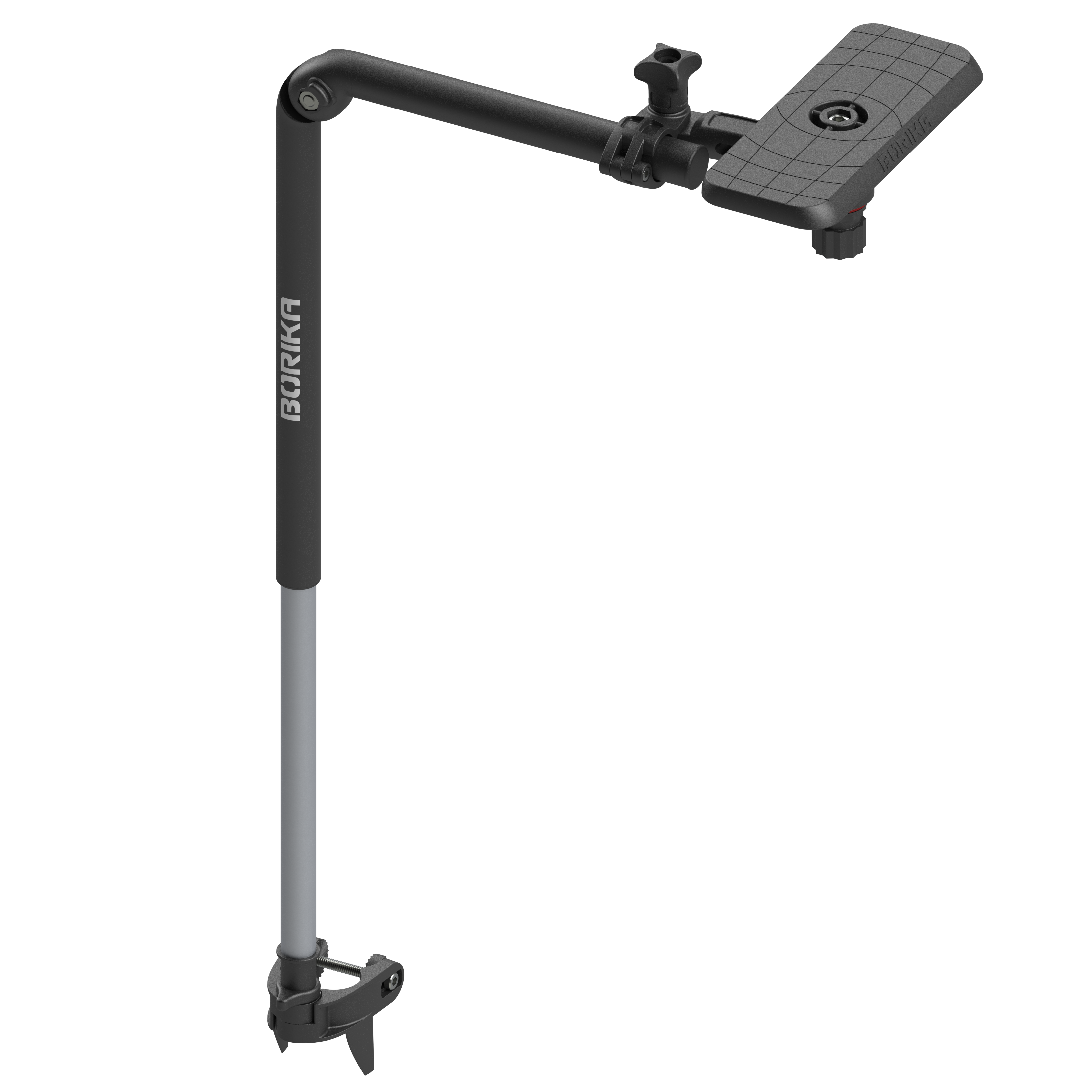 Befestegt Sonar Sondehalter mat 164x68mm flaach Uewerfläch, teleskopesch 90°