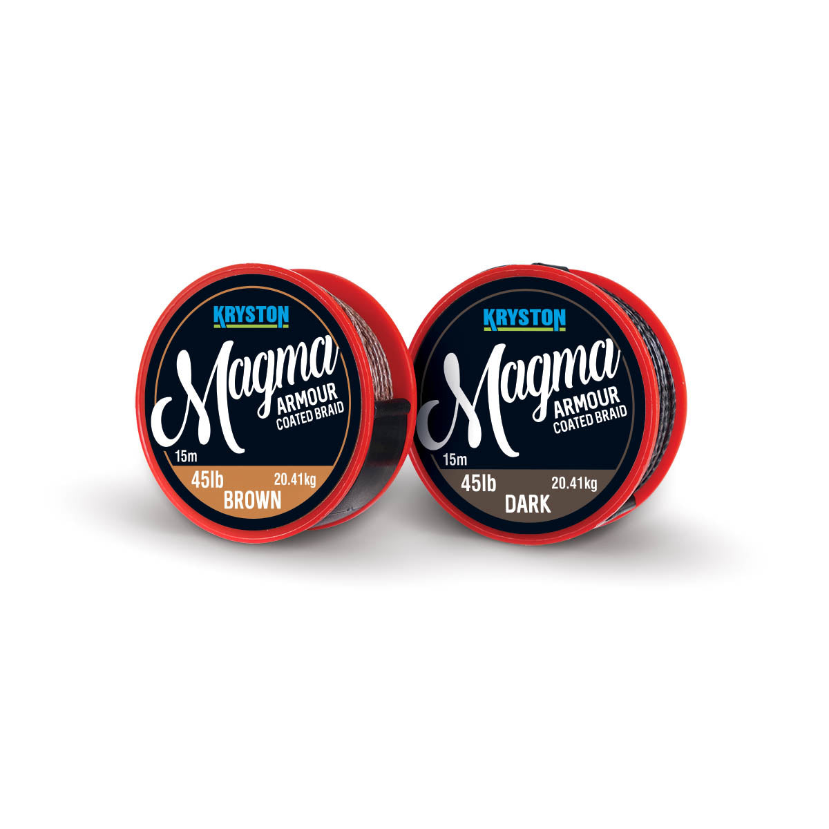 Kryston міцні поводки Magma Brown 45lb 15m