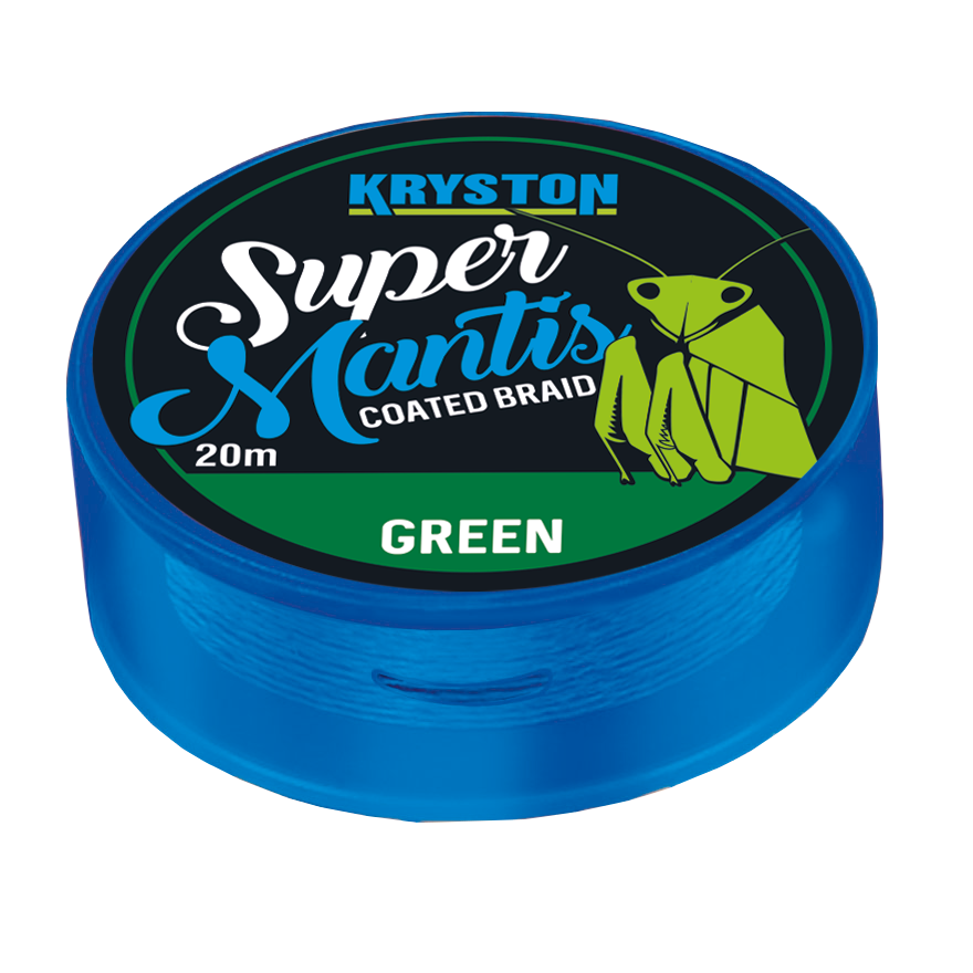 Kryston покриті шнурки Super Mantis Green 20m