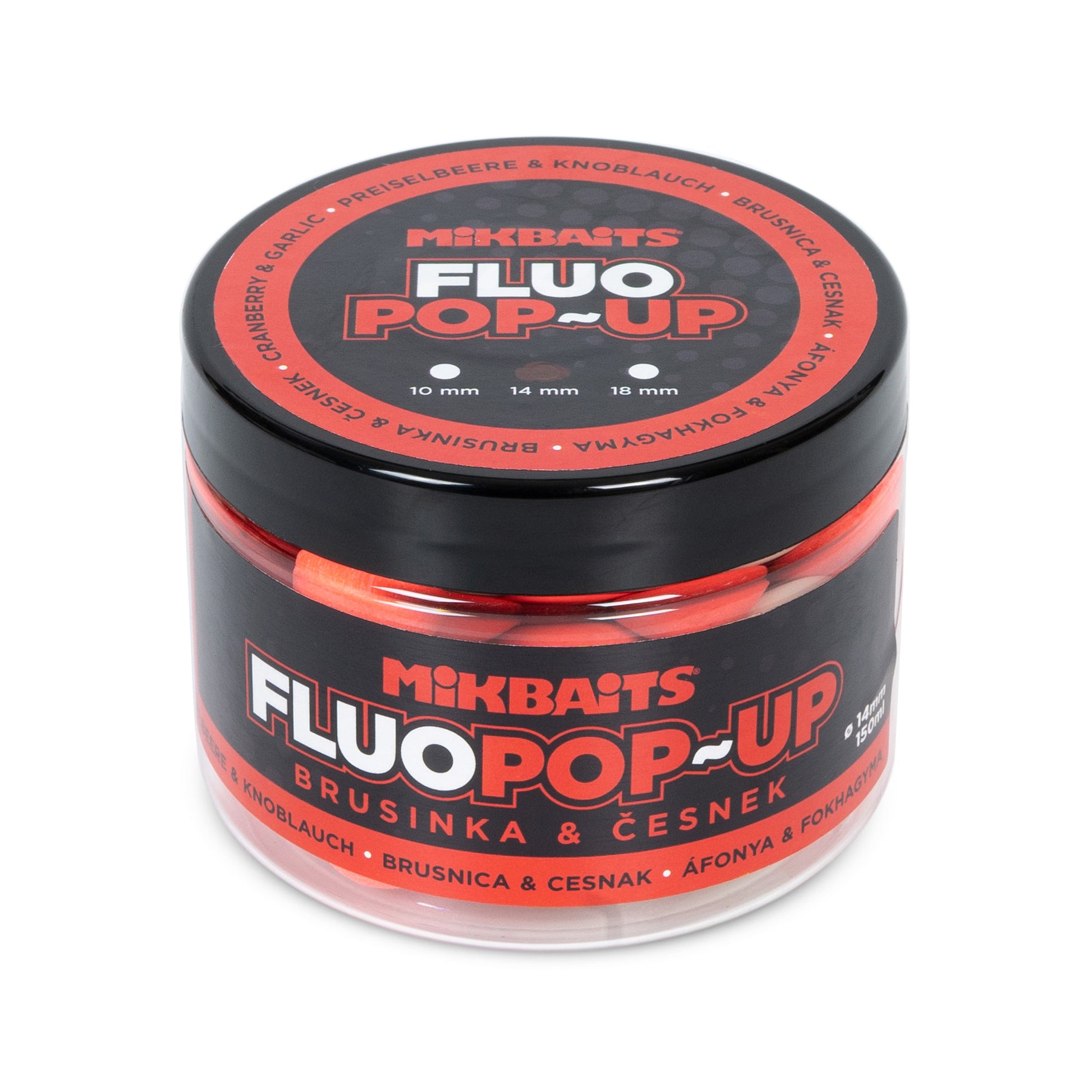 Mikbaits Плаваючі флуо бойли 150ml 150ml Брусниця Часник