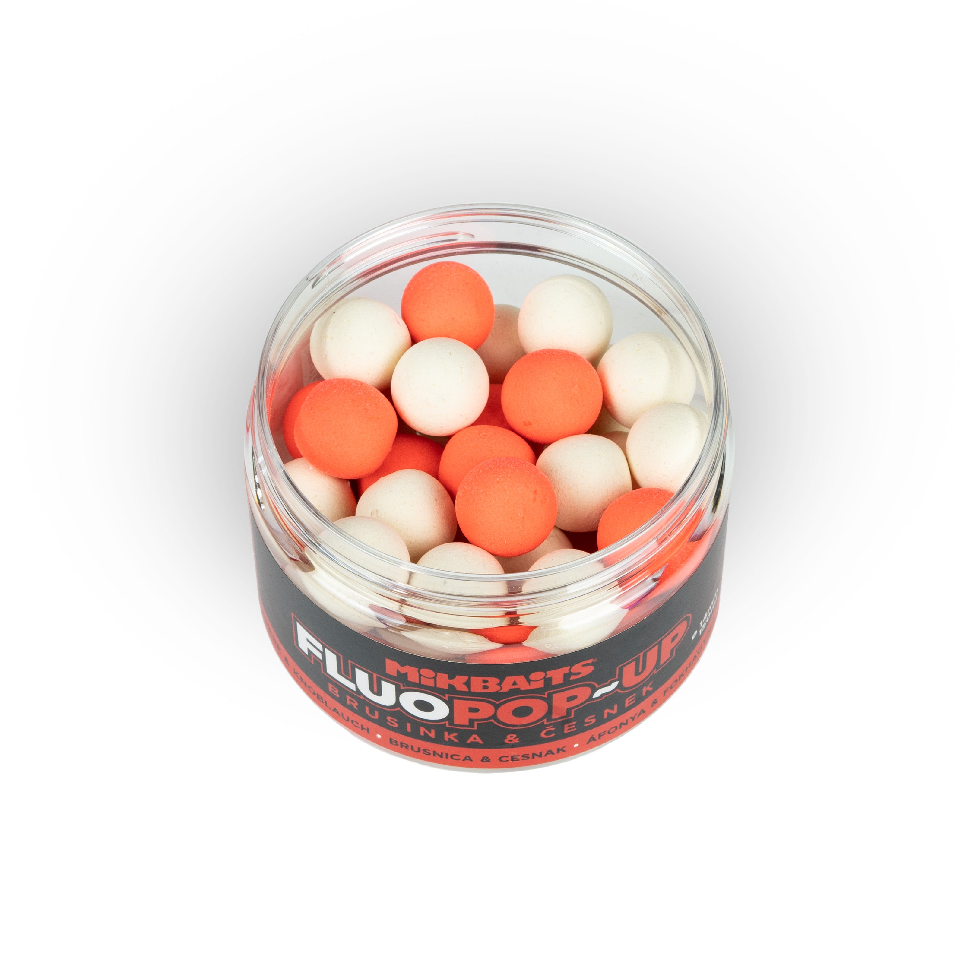 Mikbaits Плаваючі флуо бойли 150ml 150ml Брусниця Часник
