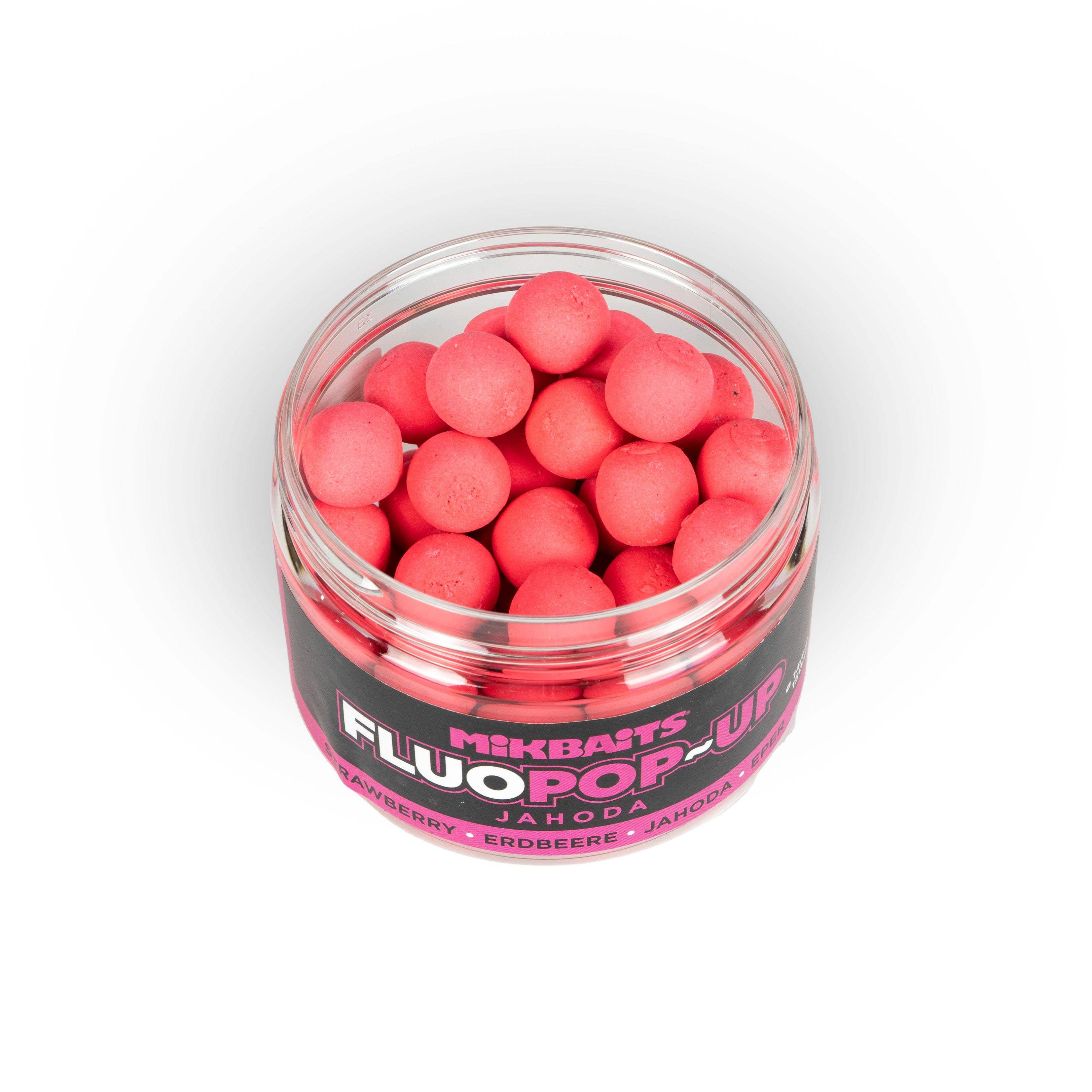 Mikbaits Плаваючі флуо бойли 150ml Полуниця