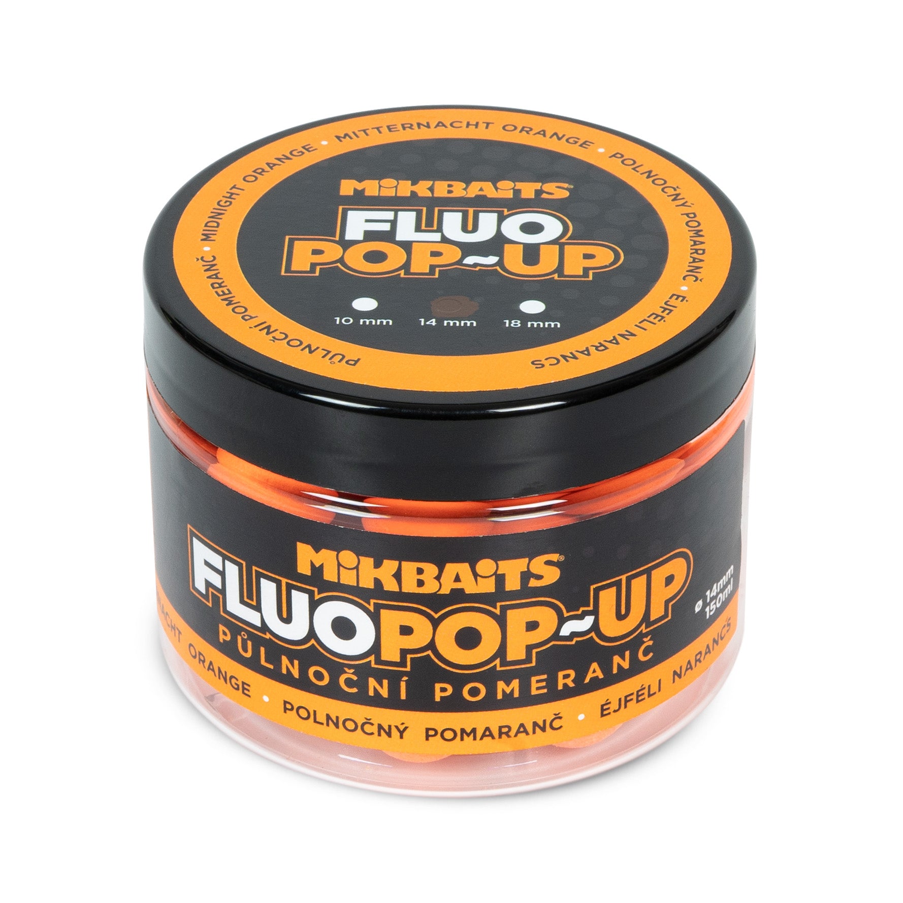 Mikbaits Плаваючі флуо бойли 150ml Північний апельсин
