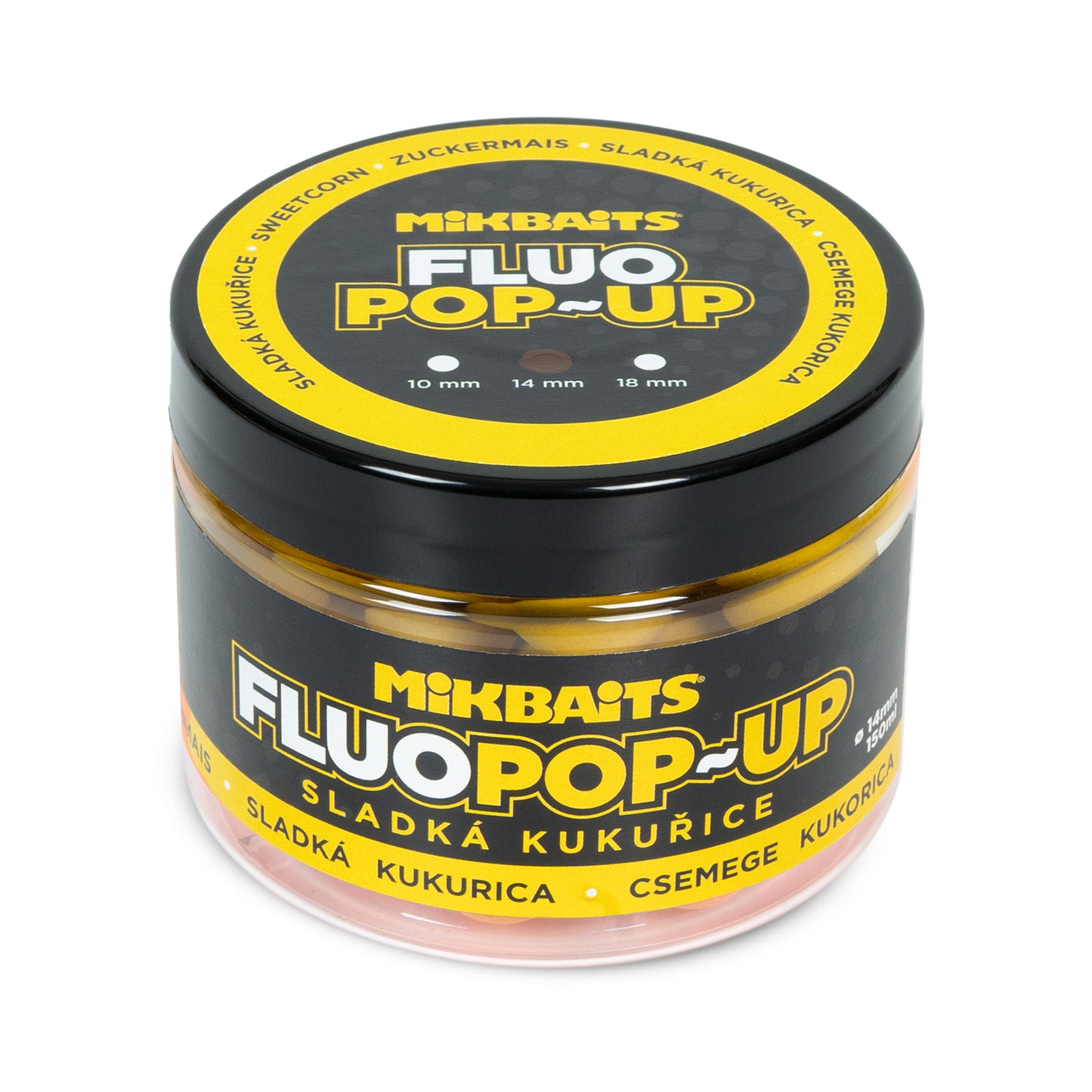 Mikbaits Плаваючі флуо бойли 150ml 150ml Солодка кукурудза