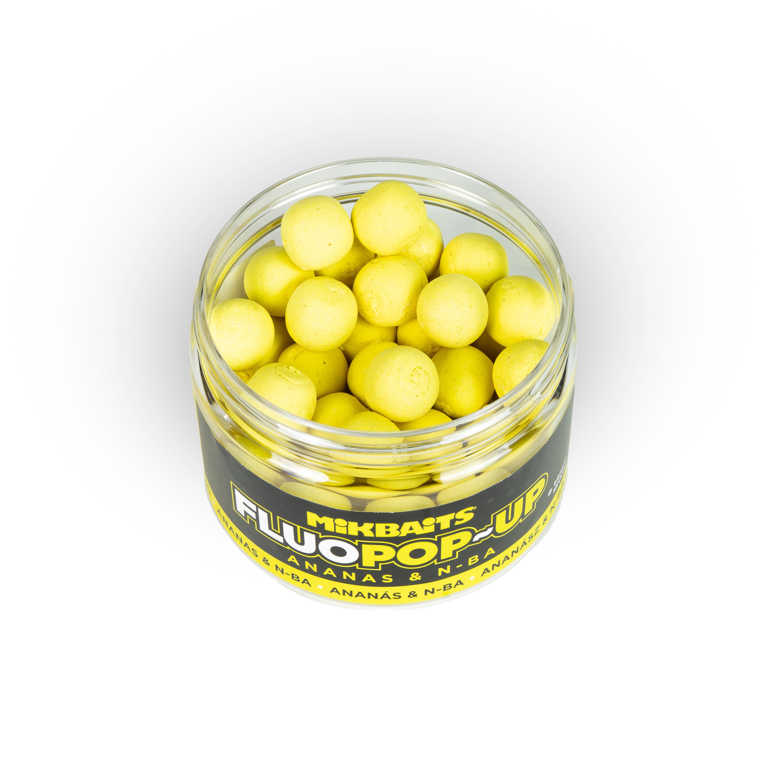 Mikbaits Плаваючі флуо бойли 150ml Ананас N-BA
