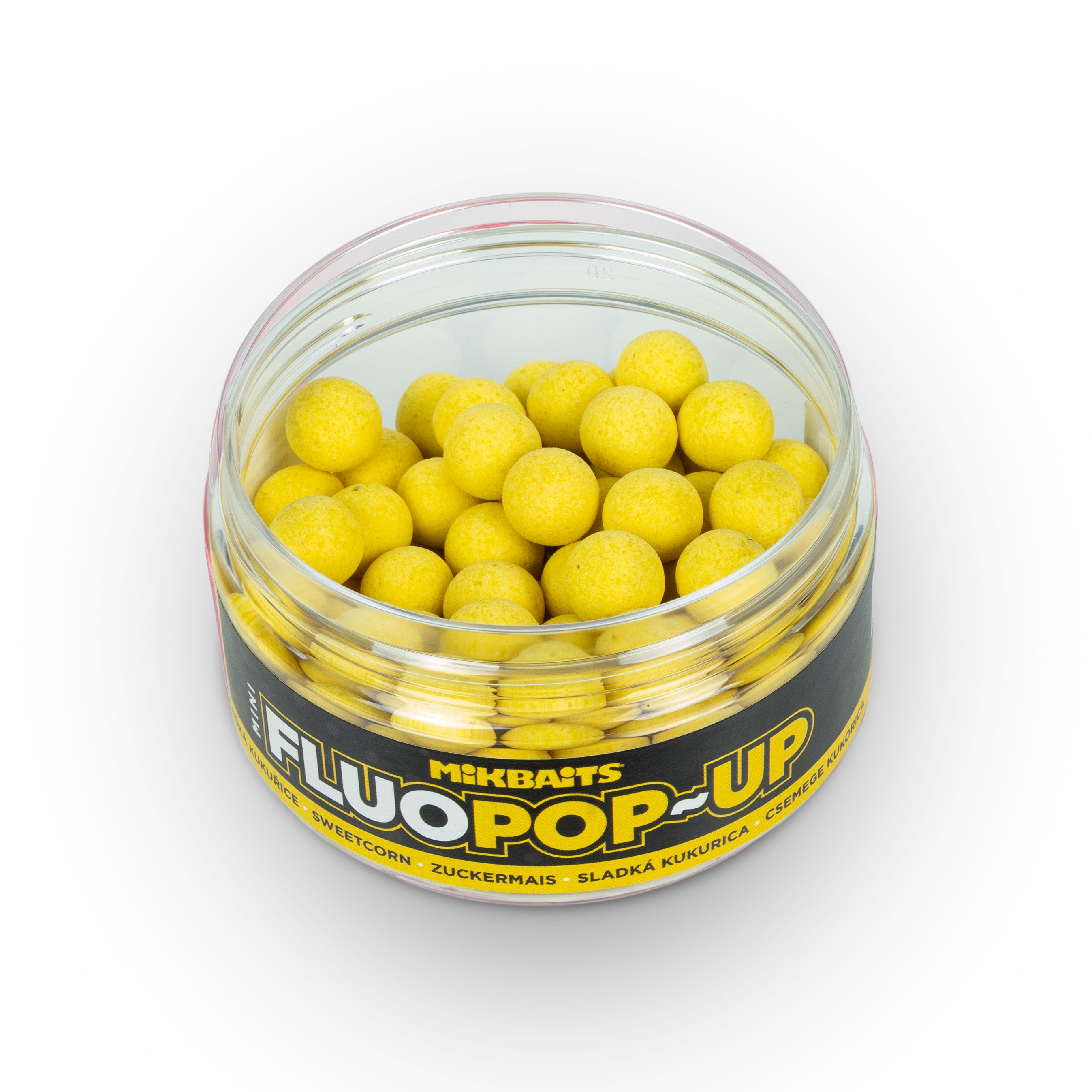 Mikbaits Міні Плаваючі флюо бойли 100ml Солодка кукурудза