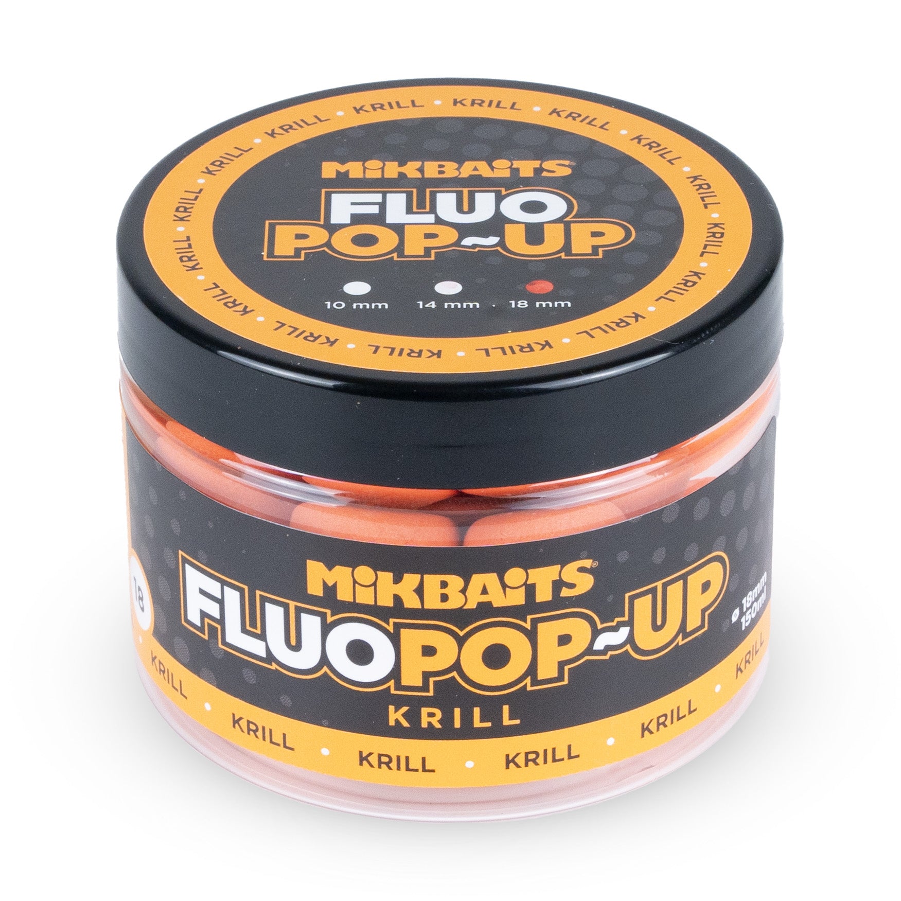 Mikbaits Плаваючі флуо бойли 150ml Крилл