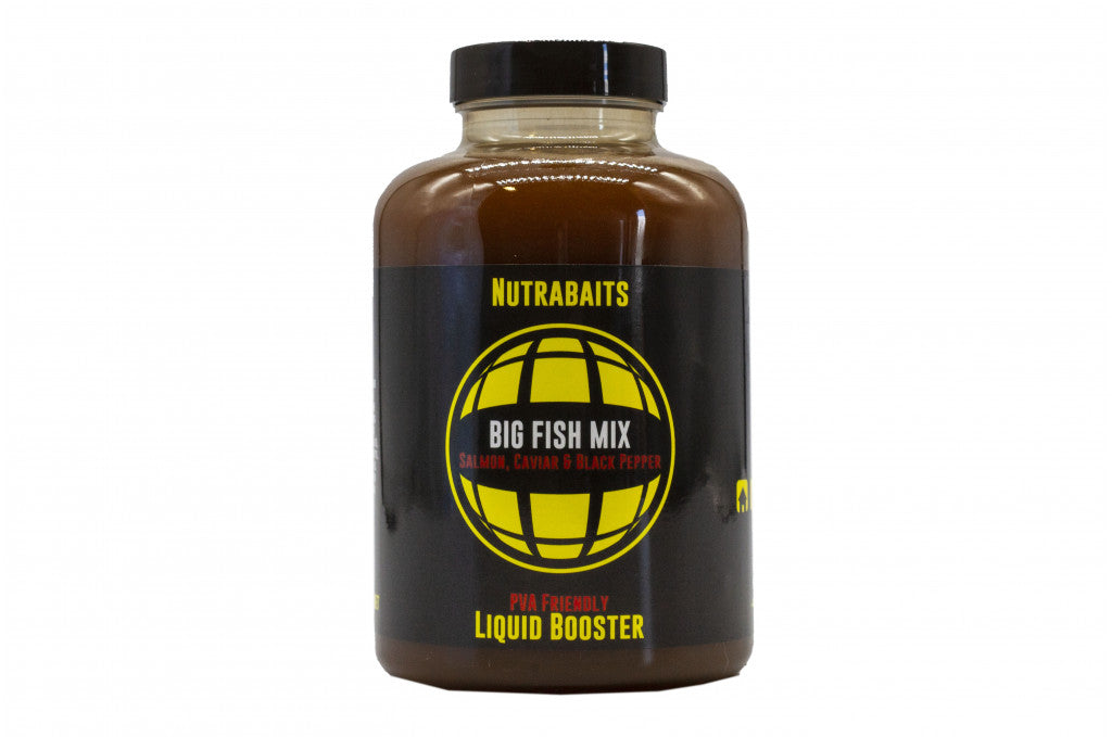 Nutrabaits tekuté boostery Big Fish Mix (Salmon Caviar Black Pepper) 500ml