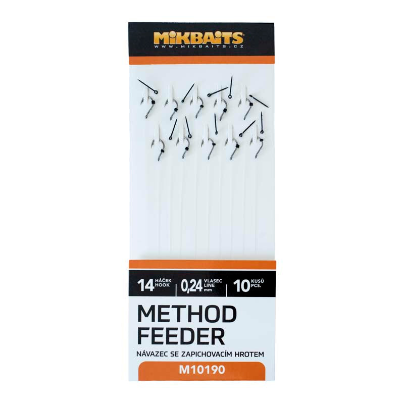Mikbaits Method Feeder Rigs szúróvéggel 10 db