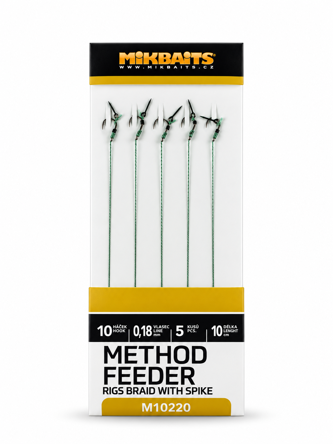 Mikbaits Method Feeder Návazce z pletené šňůrky s hrotem 5ks