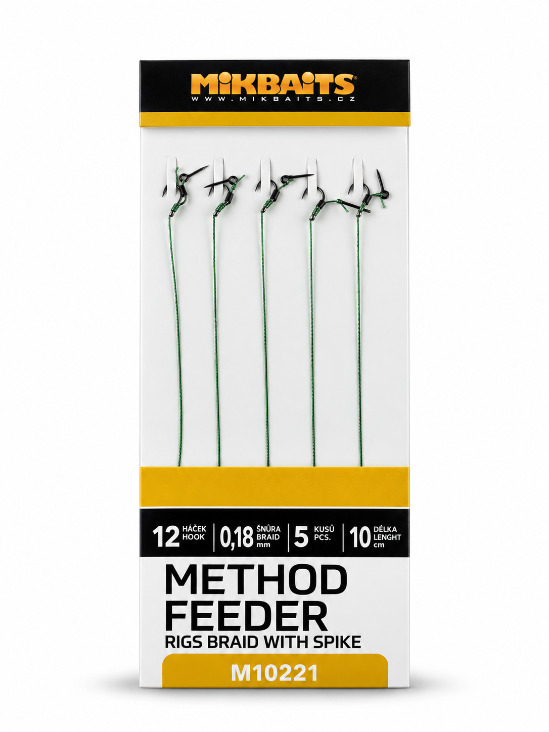 Mikbaits Method Feeder Návazce z pletené šňůrky s hrotem 5ks