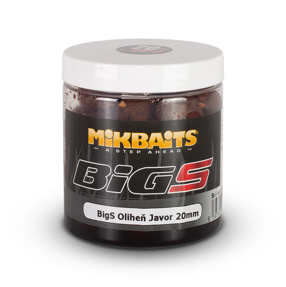 Mikbaits BiG boilies v dipe 250ml BigS Oliheň Javor