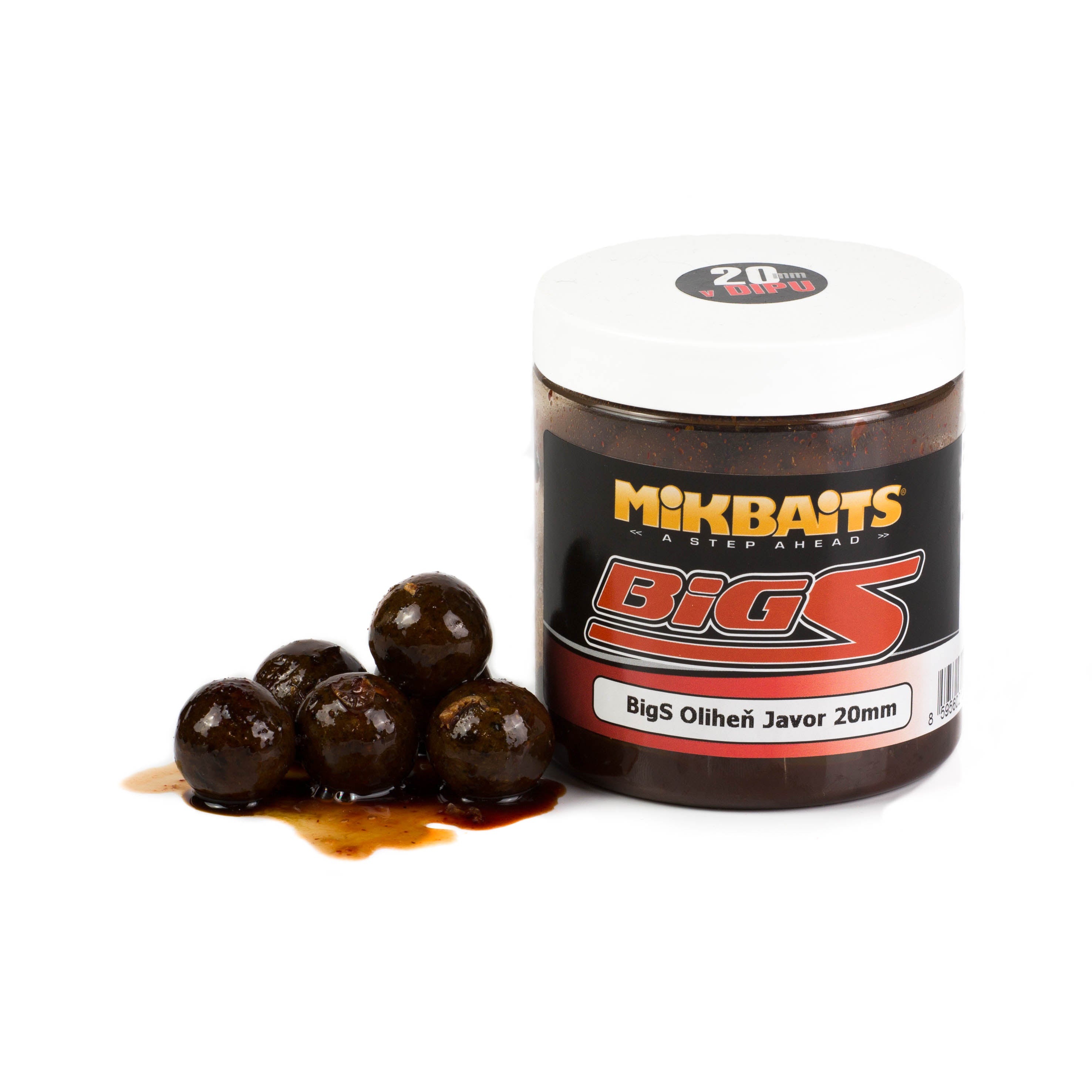 Mikbaits BiG boilies v dipe 250ml BigS Oliheň Javor