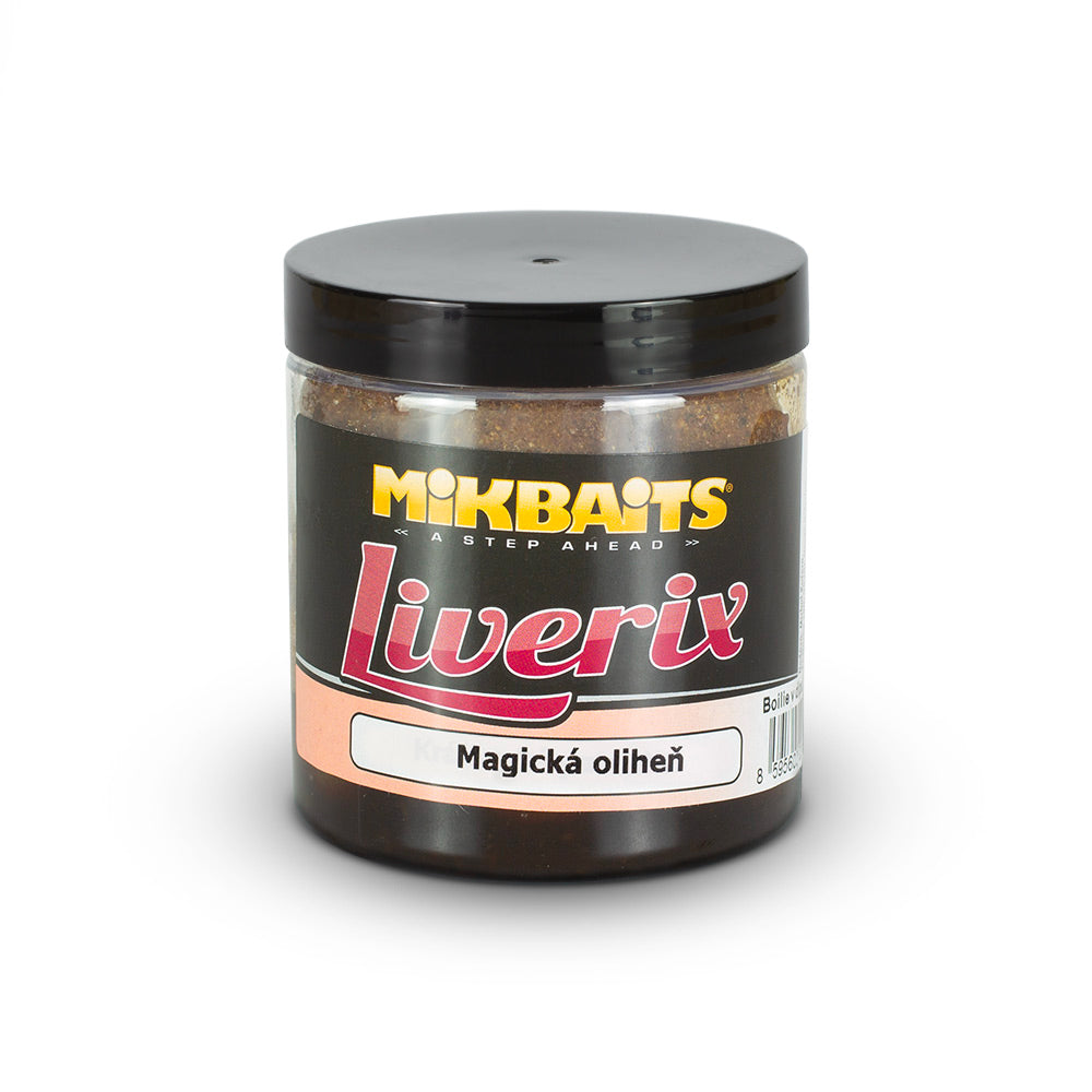 Mikbaits Liverix boilies v dipe 250ml Magická Oliheň