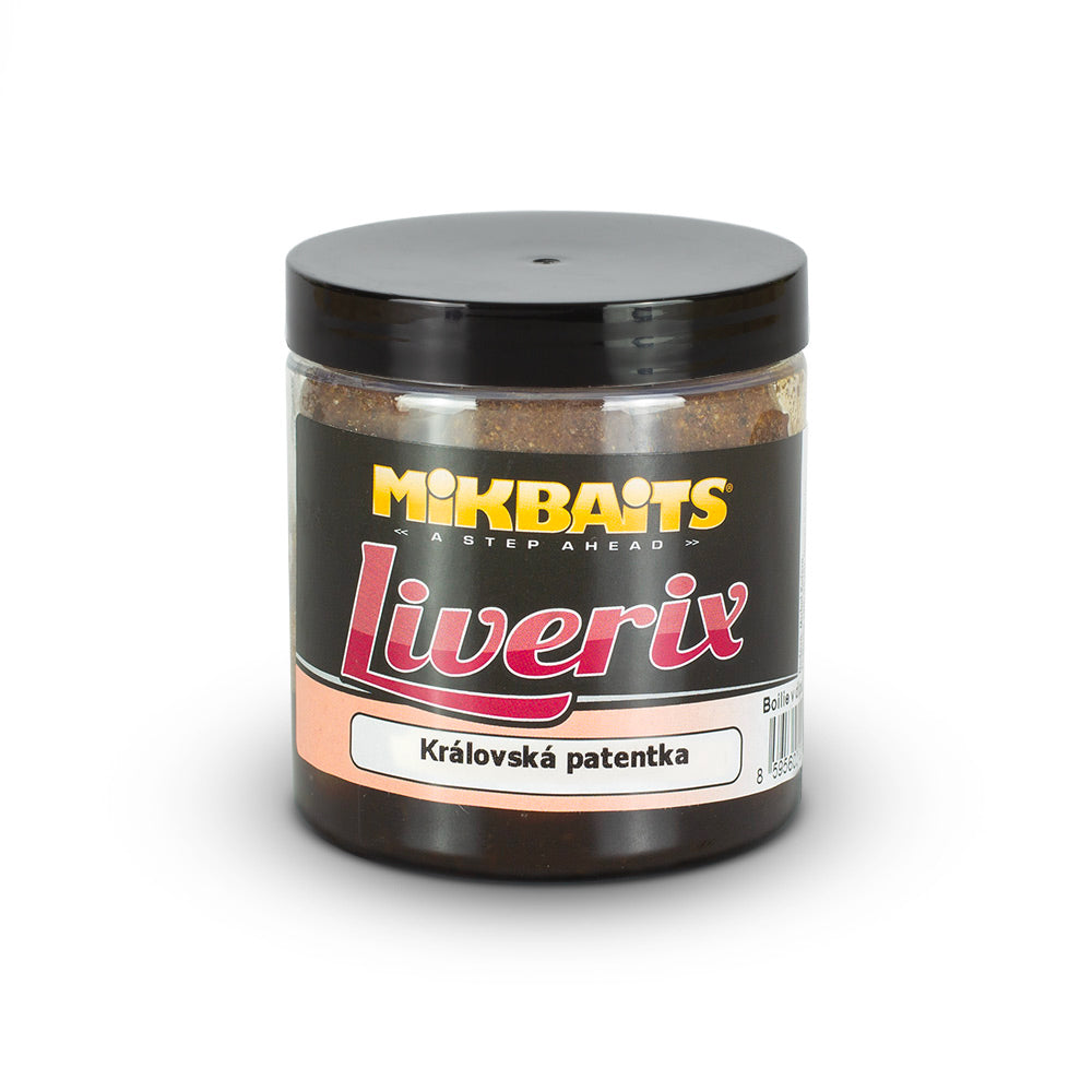 Mikbaits Liverix boilie v dipu 250ml Královská patentka