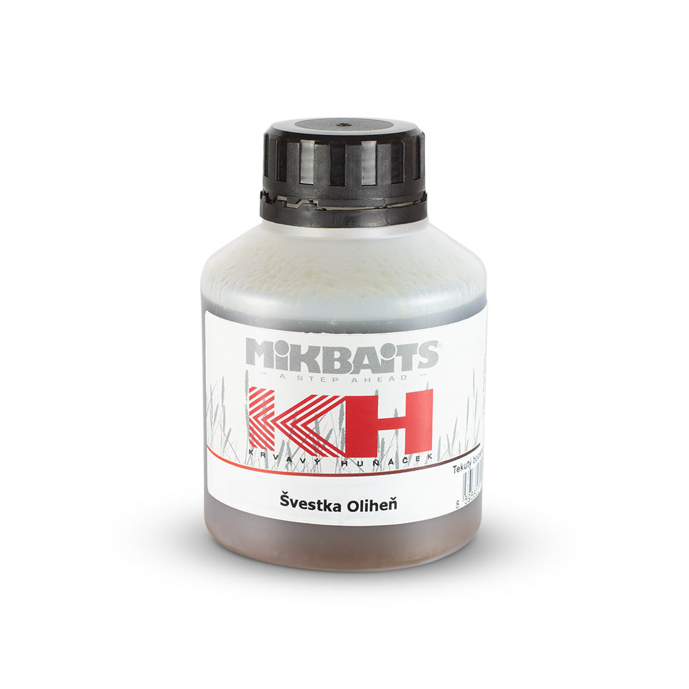 Mikbaits Krvavý Huňáček booster 250ml Švestka Oliheň