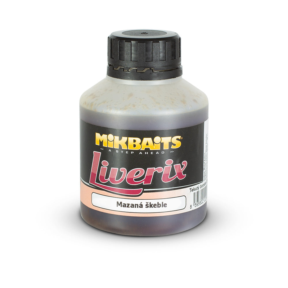 Mikbaits Liverix booster 250ml Mazaná škeble