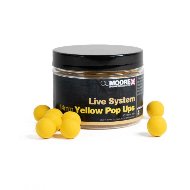 CC Moore Live system Pop-up boilie yellow 14mm 45pcs