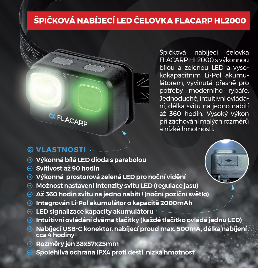 Flacarp Čelovka HL 2000