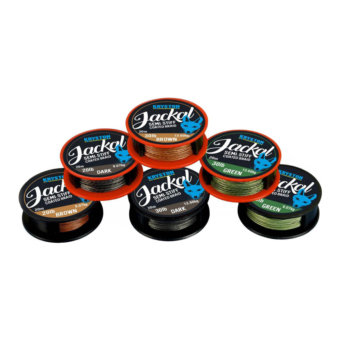 Kryston beschichtete Schnüre Jackal Dark 20m