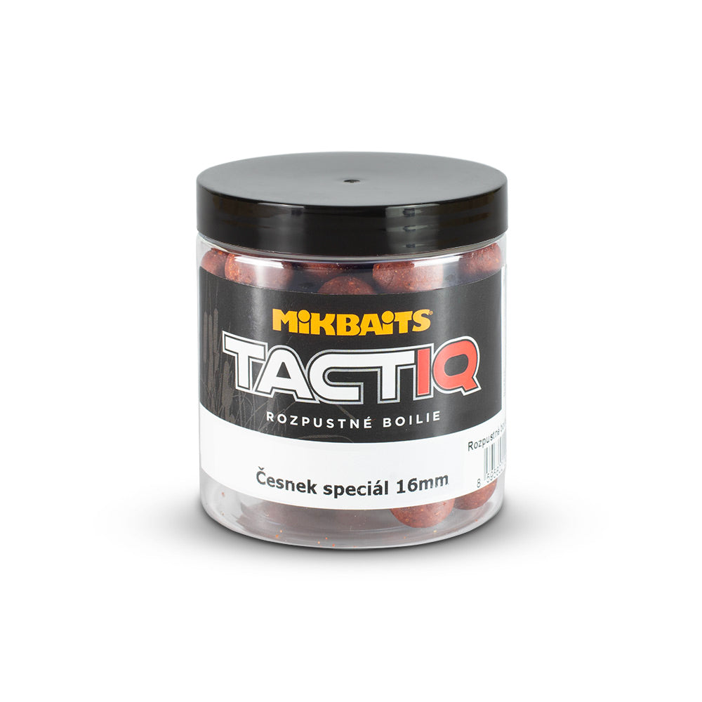 Mikbaits TactiQ rozpustné boilie 250ml Česnek speciál