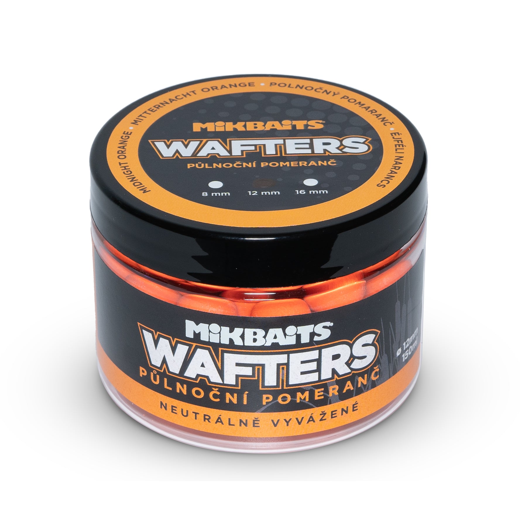 Mikbaits Wafters vyvážené nástrahy 150ml Půlnoční pomeranč