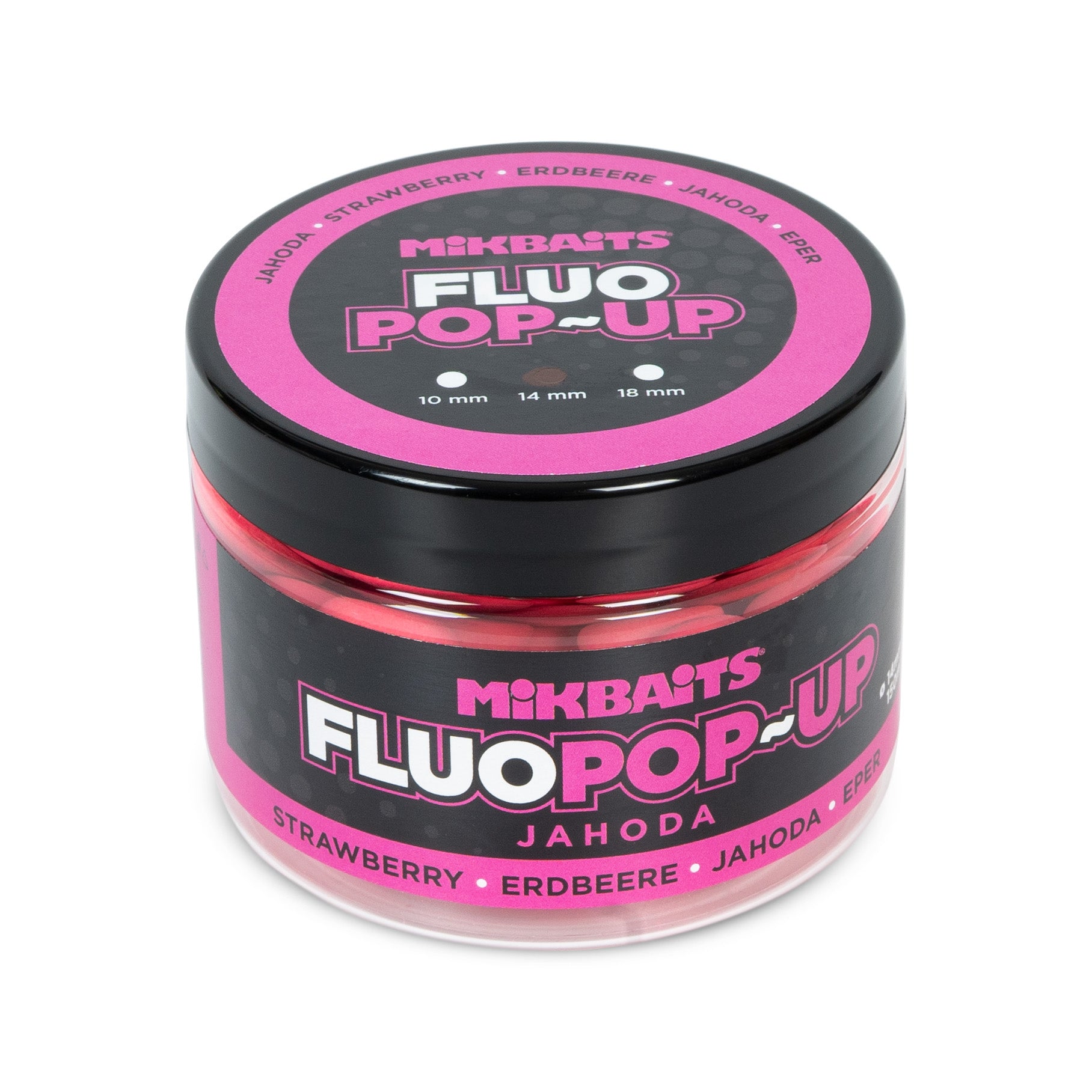 Mikbaits Schwimmender Fluo-Boilie 150 ml Erdbeere