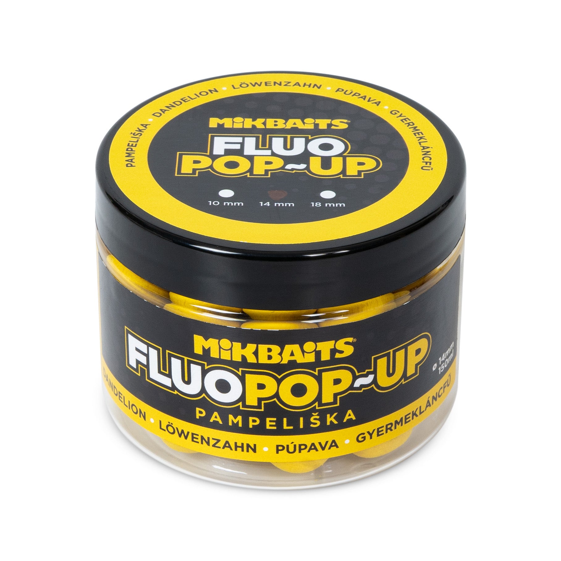 Mikbaits Plávajúce fluo boilie 150ml Púpava