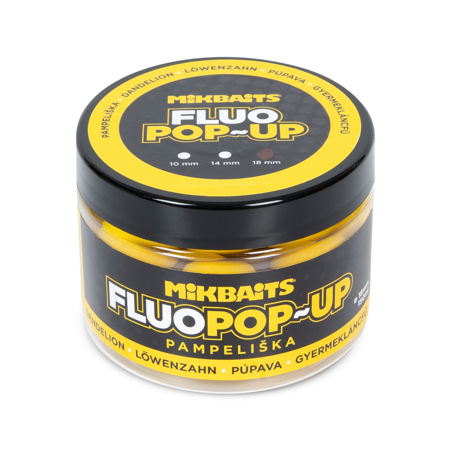 Mikbaits Plávajúce fluo boilie 150ml Púpava