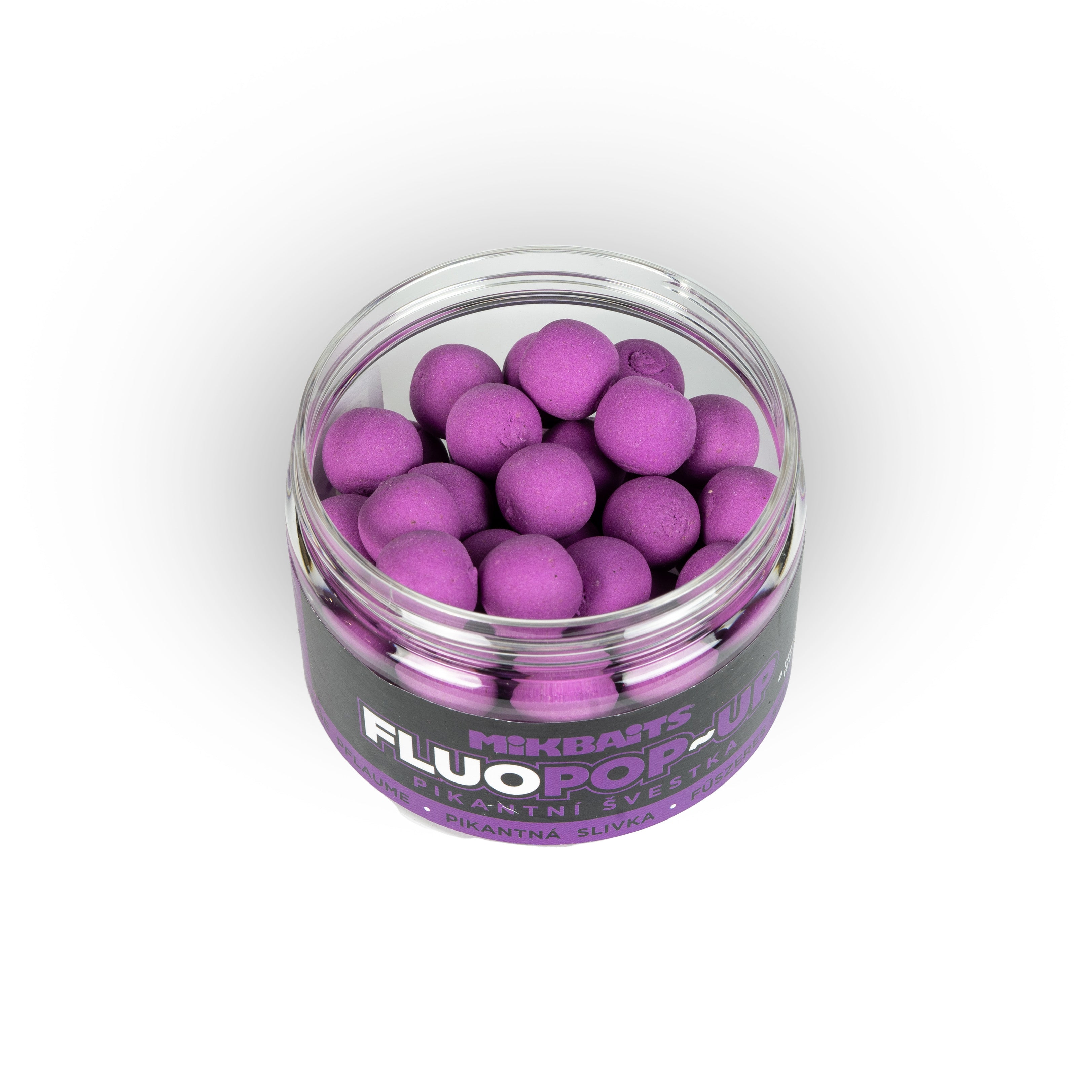 Mikbaits Pop-up fluo boilie 150ml Savoury Plum