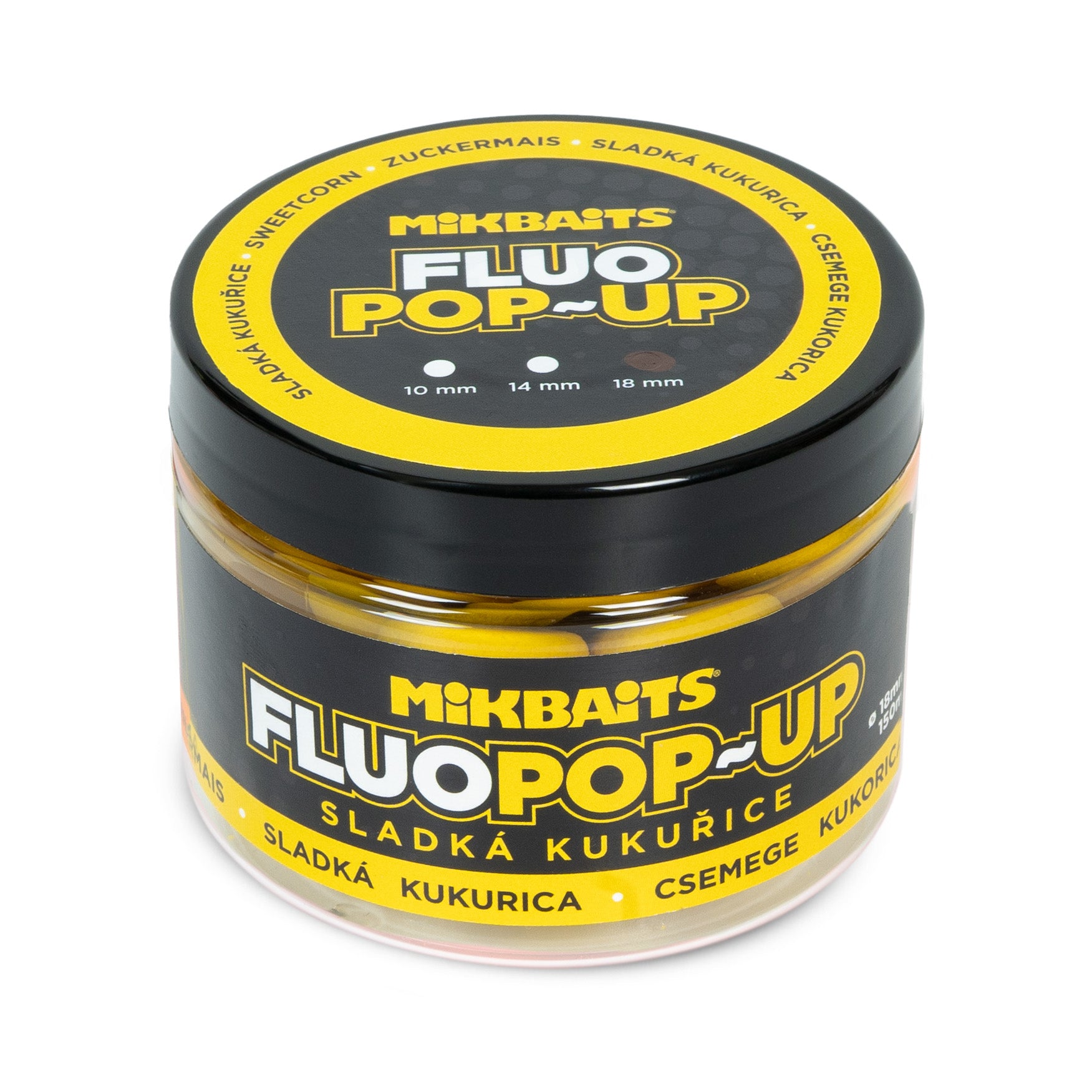 Mikbaits Plávajúce fluo boilie 150ml 150ml Sladká kukurica