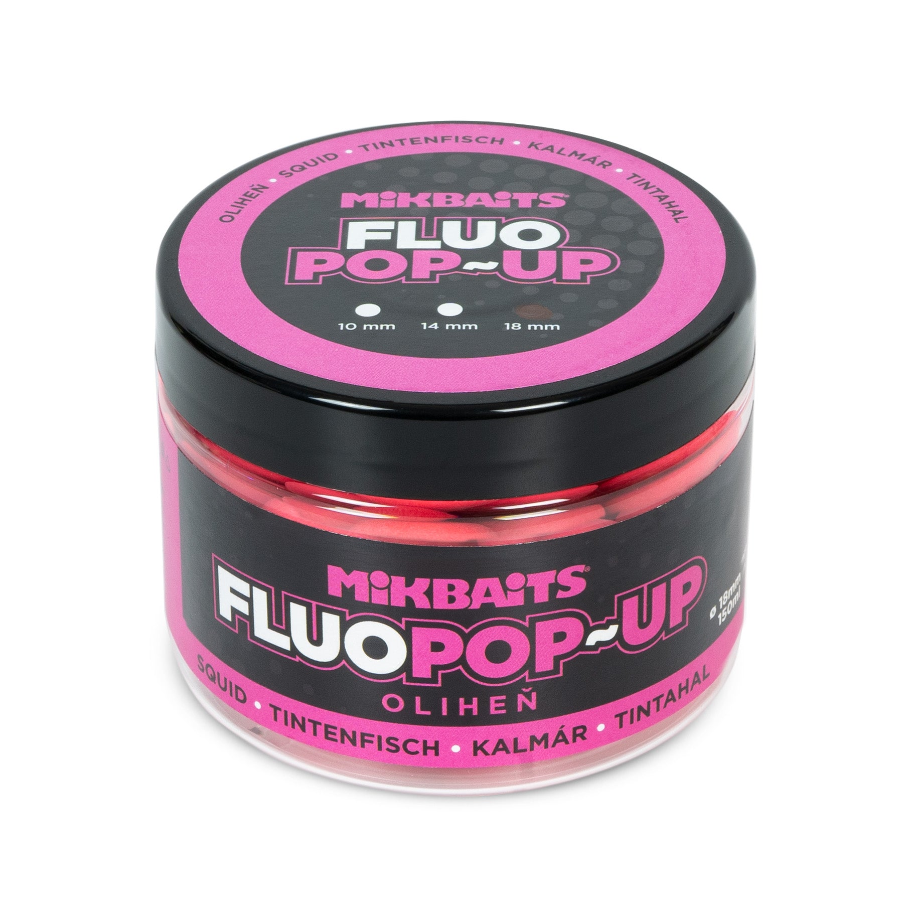 Mikbaits Pop-up fluo boilie 150ml Squid