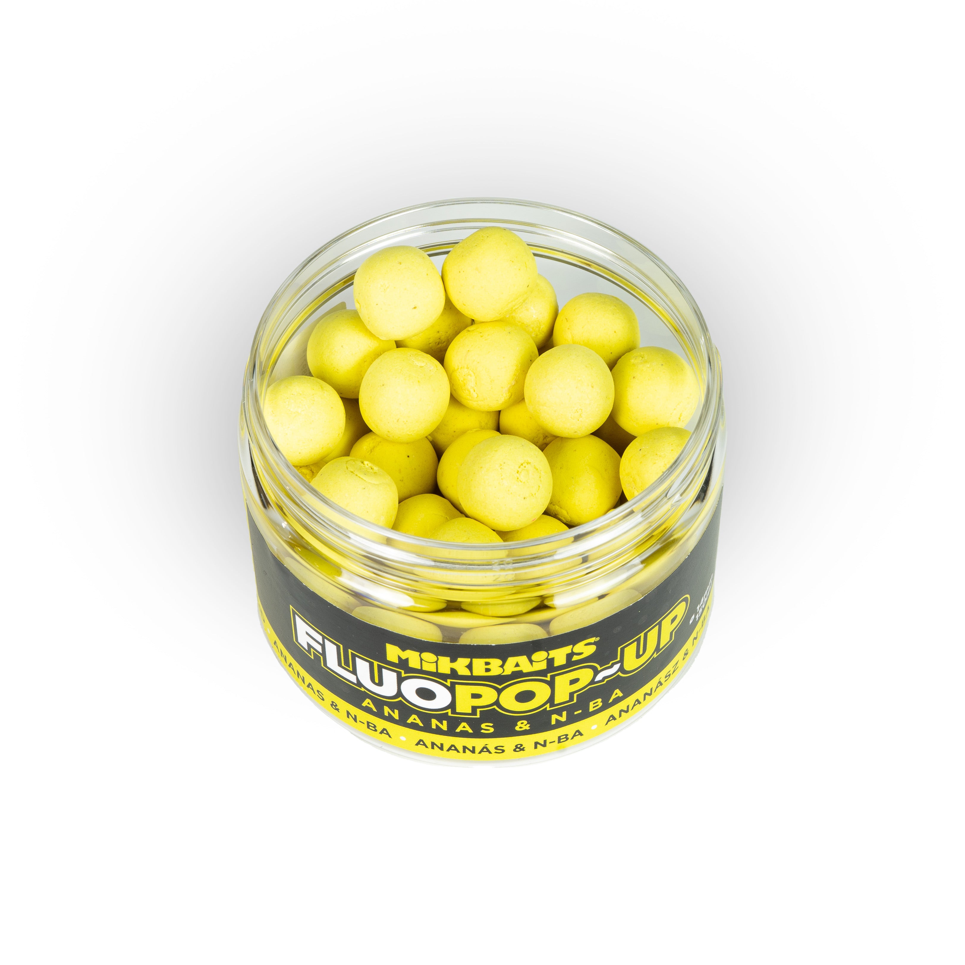 Mikbaits Floating fluo bojli 150ml Ananász N-BA