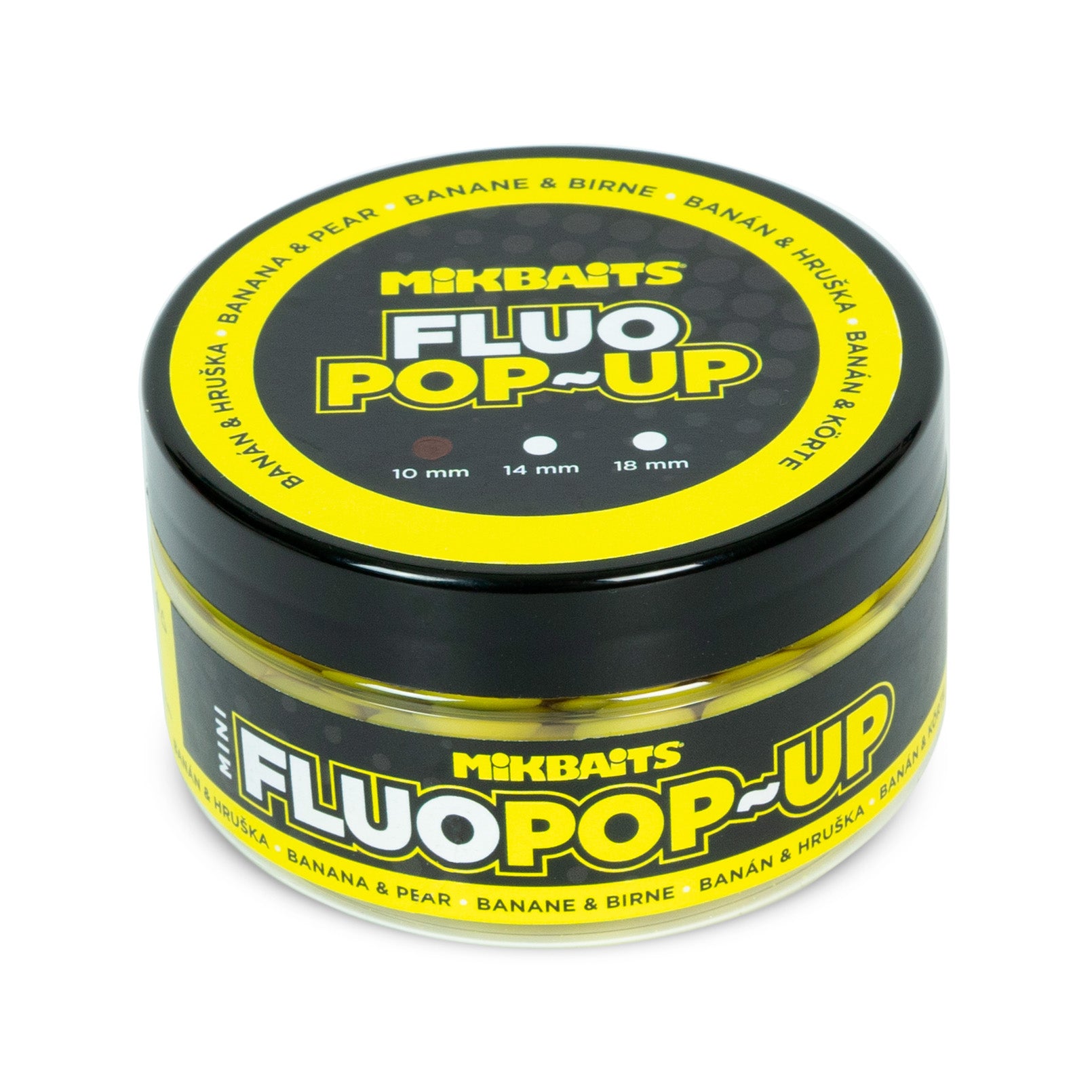 Mikbaits Mini Pop-up fluo boilie 100ml Banana Pear