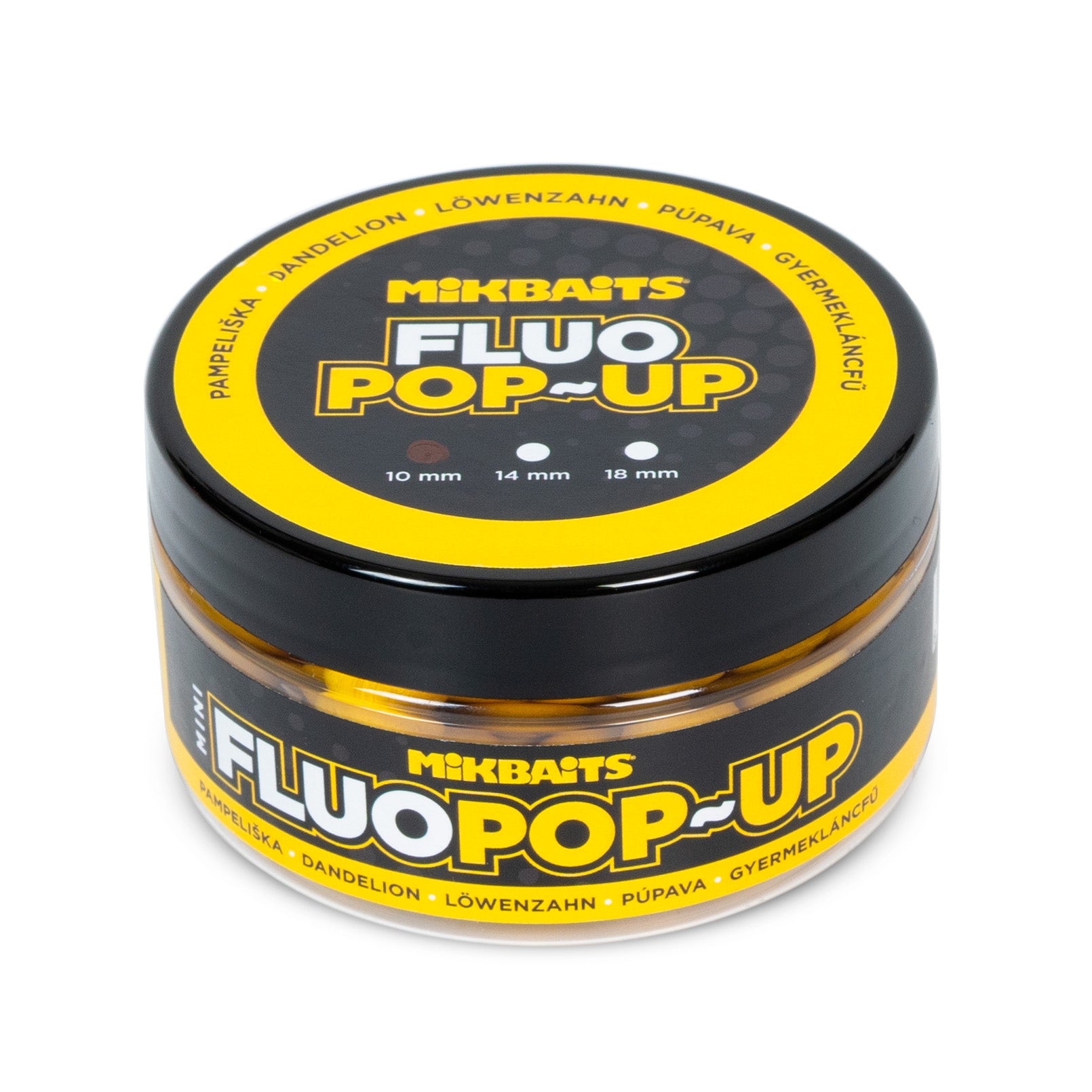 Mikbaits Mini Pop-up fluo boilie 100ml Dandelion