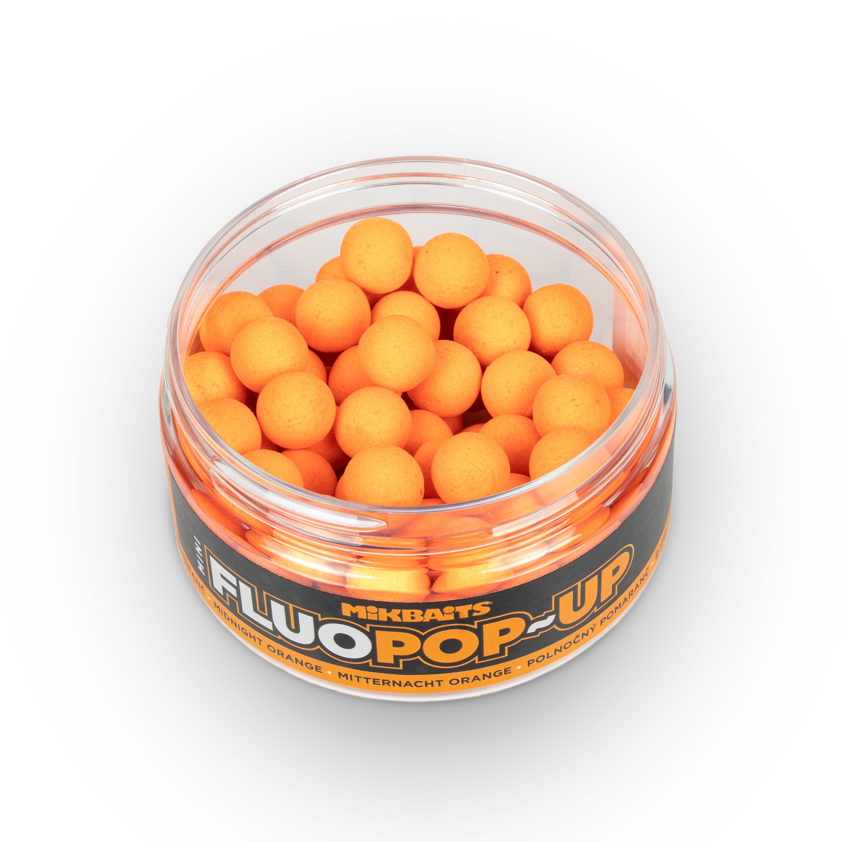 Mikbaits Mini Pop-up fluo boilie 100ml Midnight orange