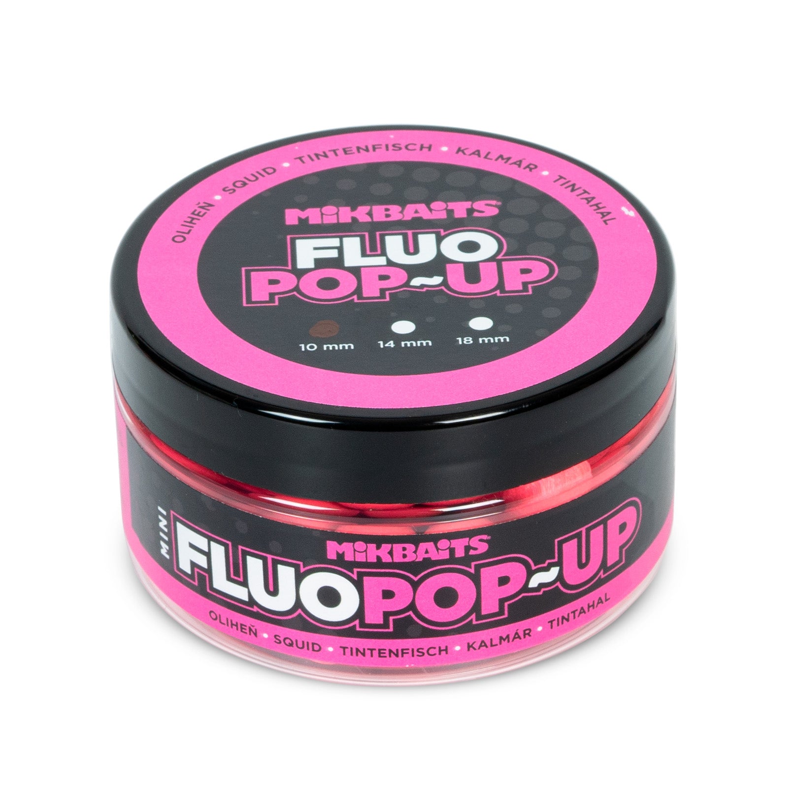 Mikbaits Mini Pop-up fluo boilie 100ml Squid