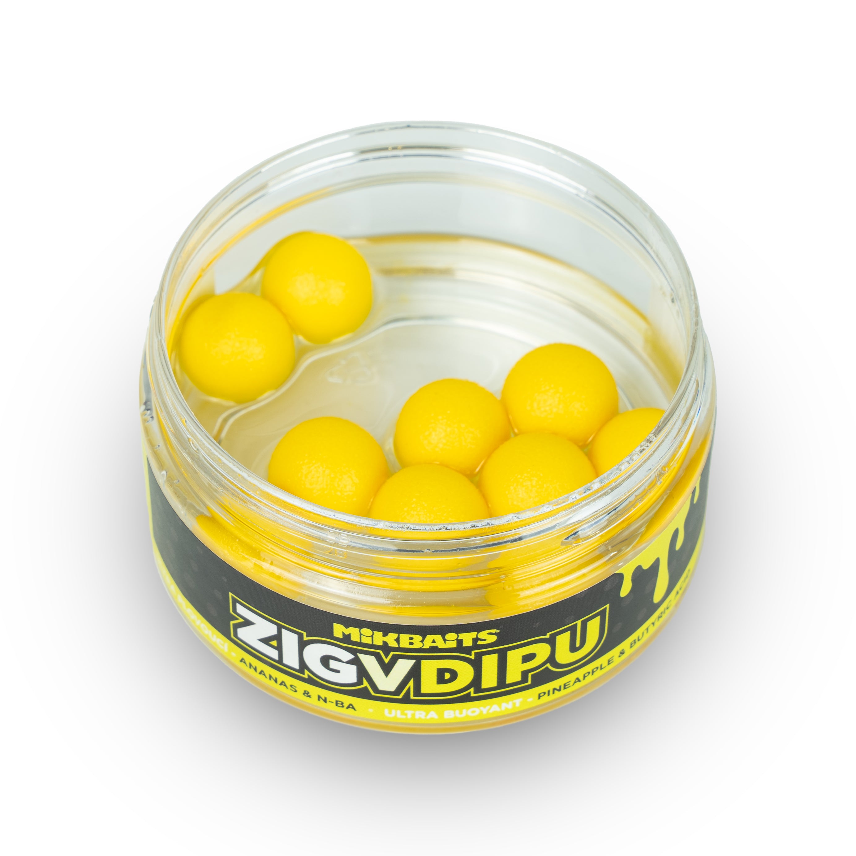 Mikbaits Zig ultra Pop-up in dip Pineapple N-BA 15mm