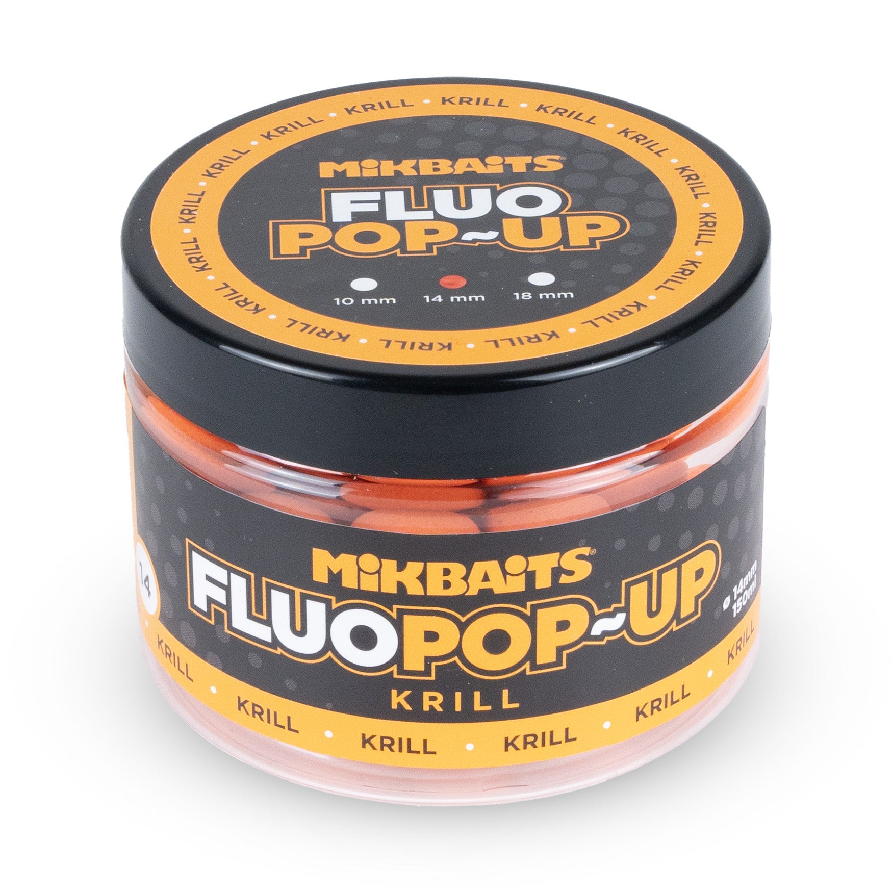 Mikbaits Plávajúce fluo boilie 150ml Krill