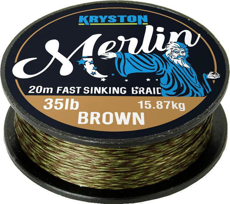 Kryston pletené šňůrky Merlin fast sinking braid pískový