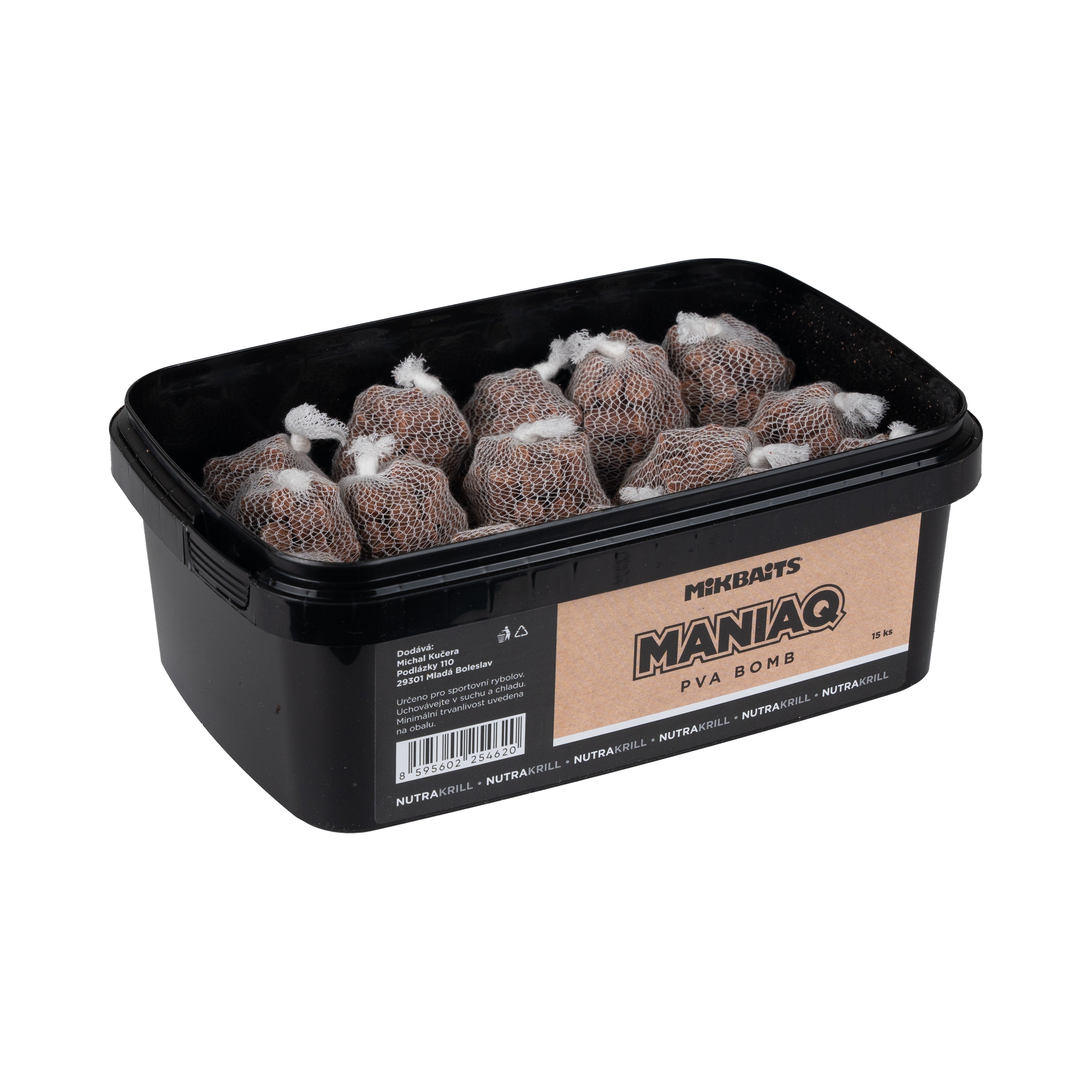 Mikbaits ManiaQ PVA Bomb 15 pcs NutraKRILL